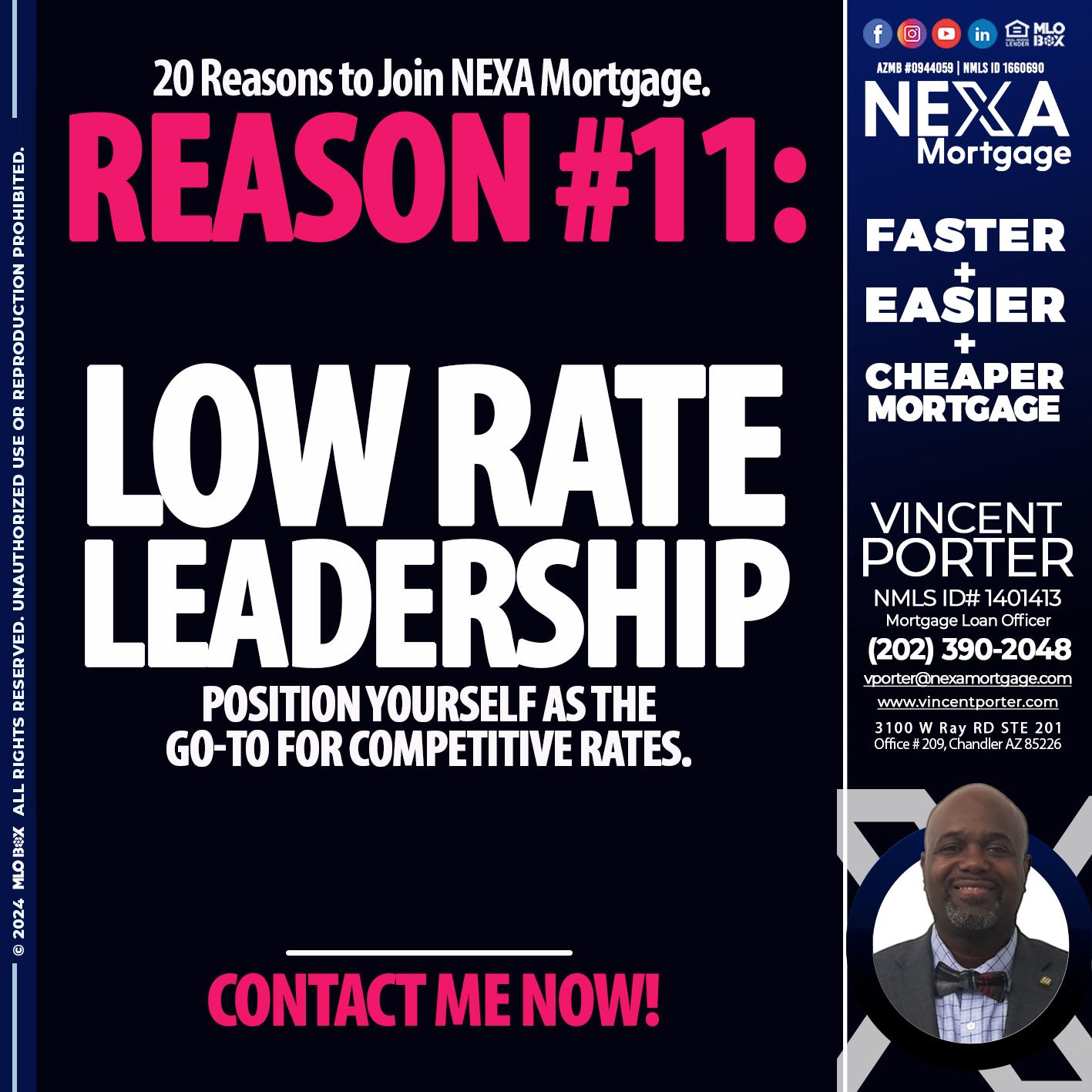 REASON 11 - Vincent Porter -Mortgage Loan Officer