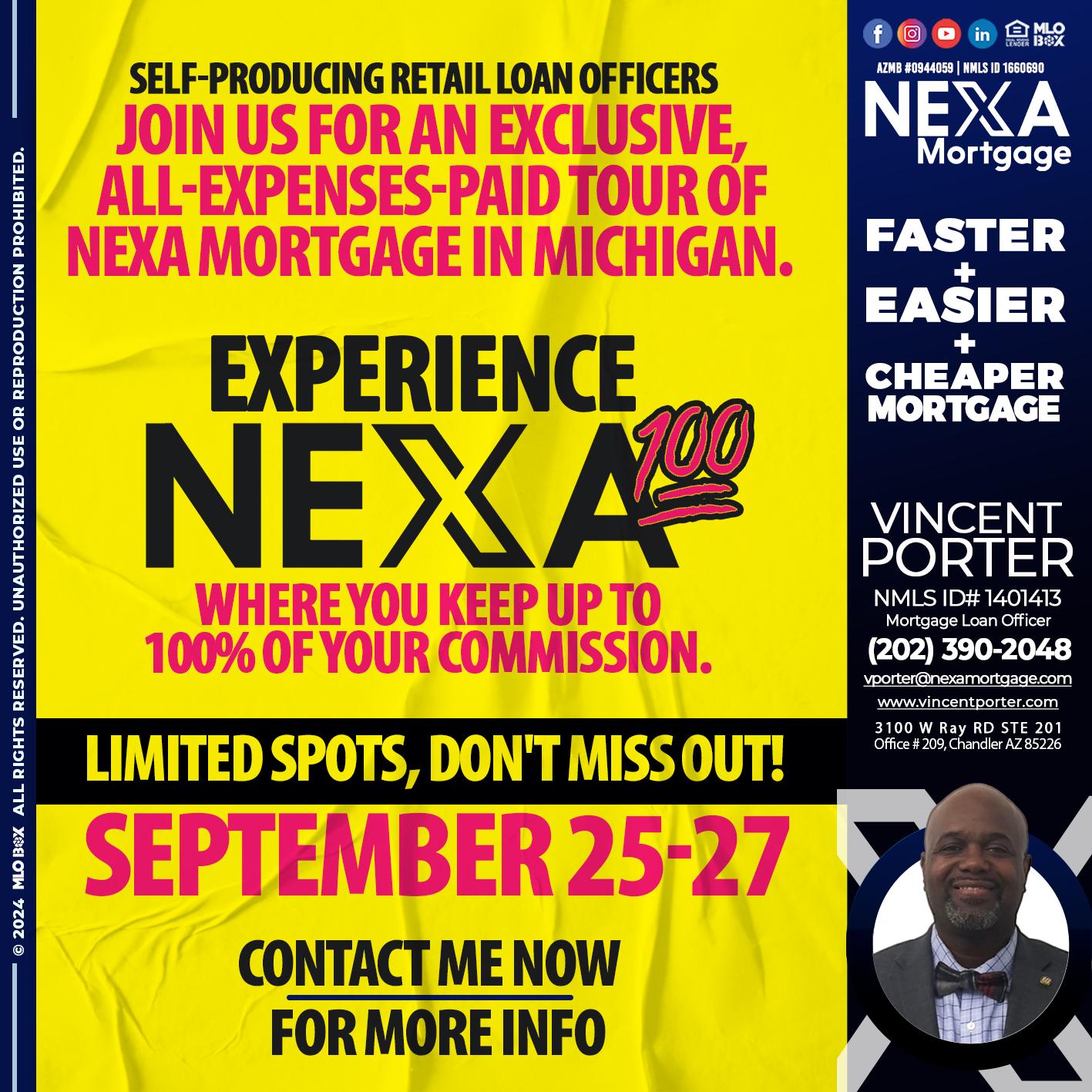 NEXA 100 - Vincent Porter -Mortgage Loan Officer