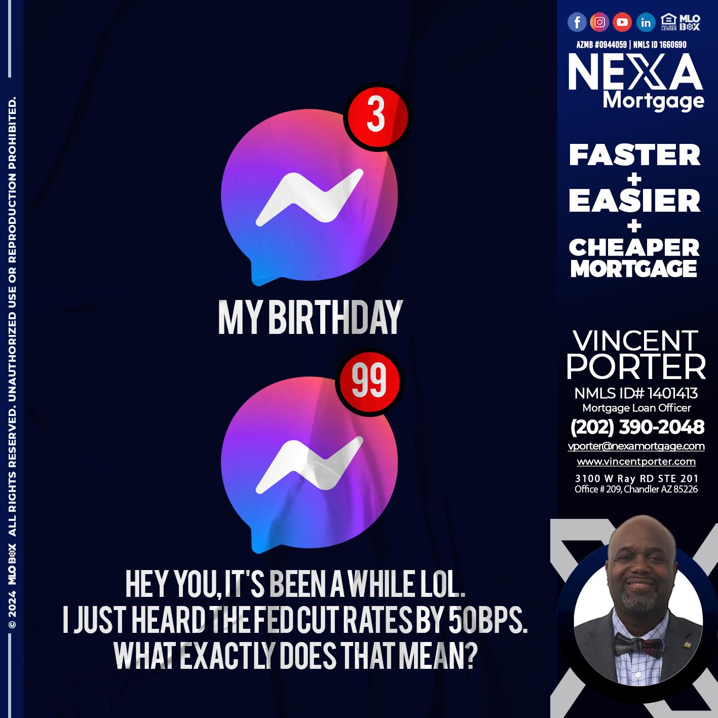 birthday - Vincent Porter -Mortgage Loan Officer