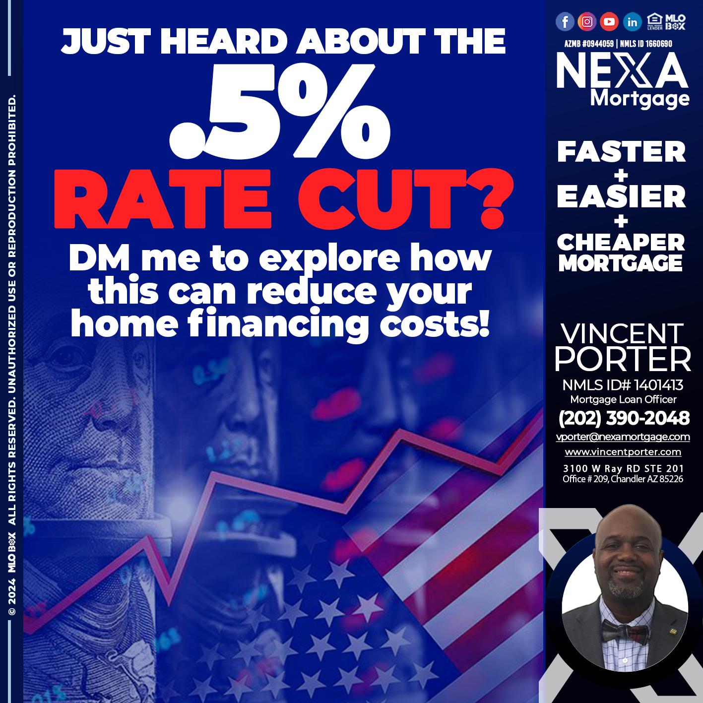 .5% - Vincent Porter -Mortgage Loan Officer