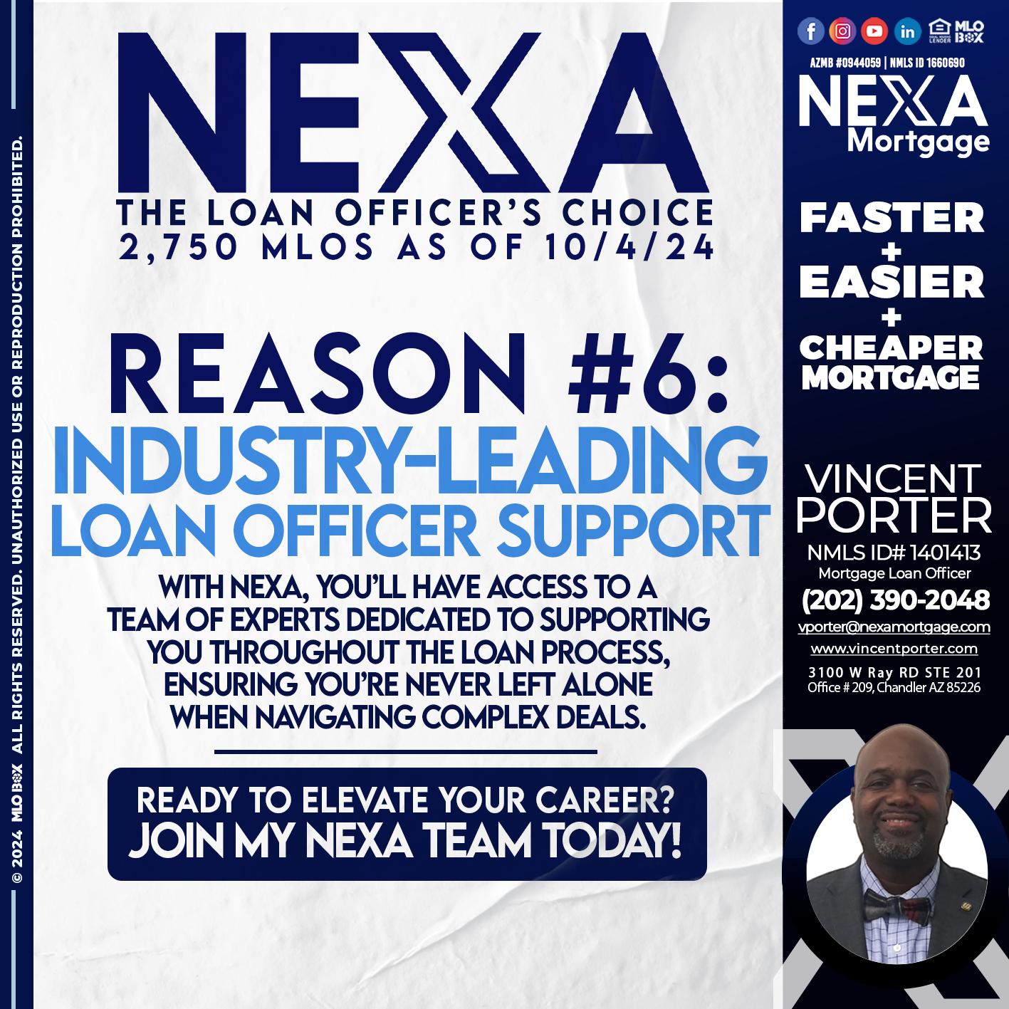 REASON 6 BROKER CHOICE - Vincent Porter -Mortgage Loan Officer