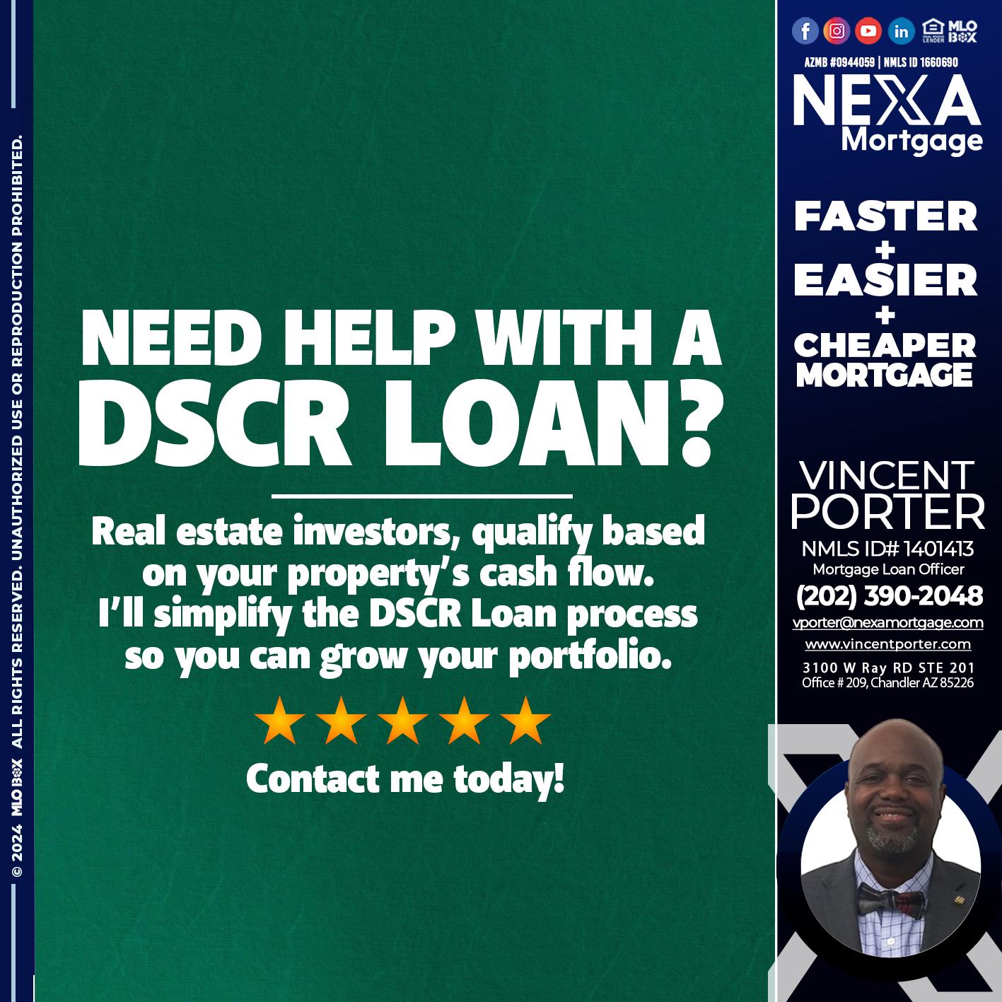 NEED HELP WITH - Vincent Porter -Mortgage Loan Officer