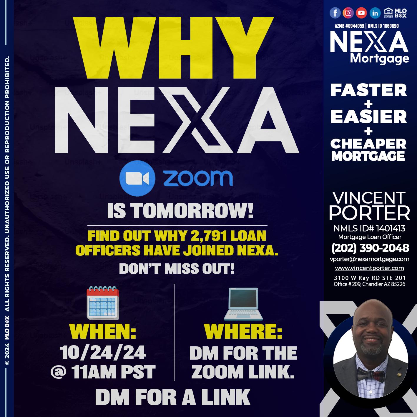 WHY NEXA - Vincent Porter -Mortgage Loan Officer
