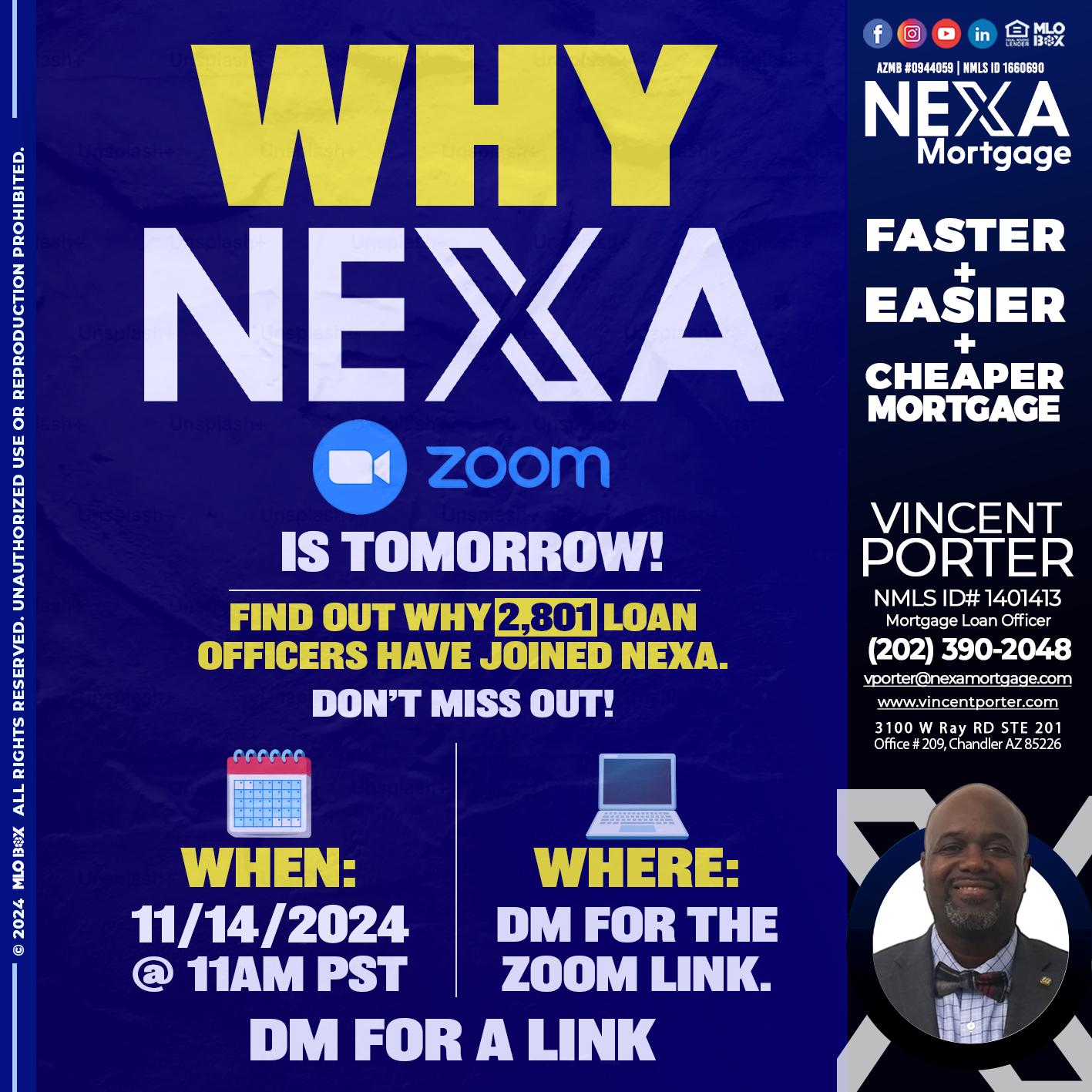 WHY NEXA - Vincent Porter -Mortgage Loan Officer