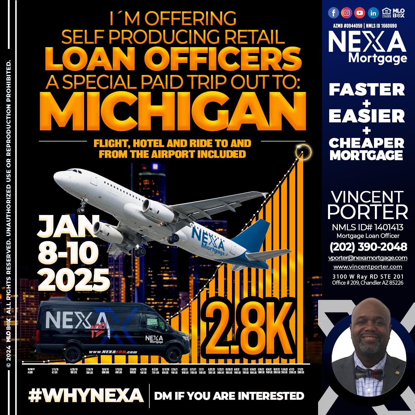 MICHIGAN TRIP - Vincent Porter -Mortgage Loan Officer