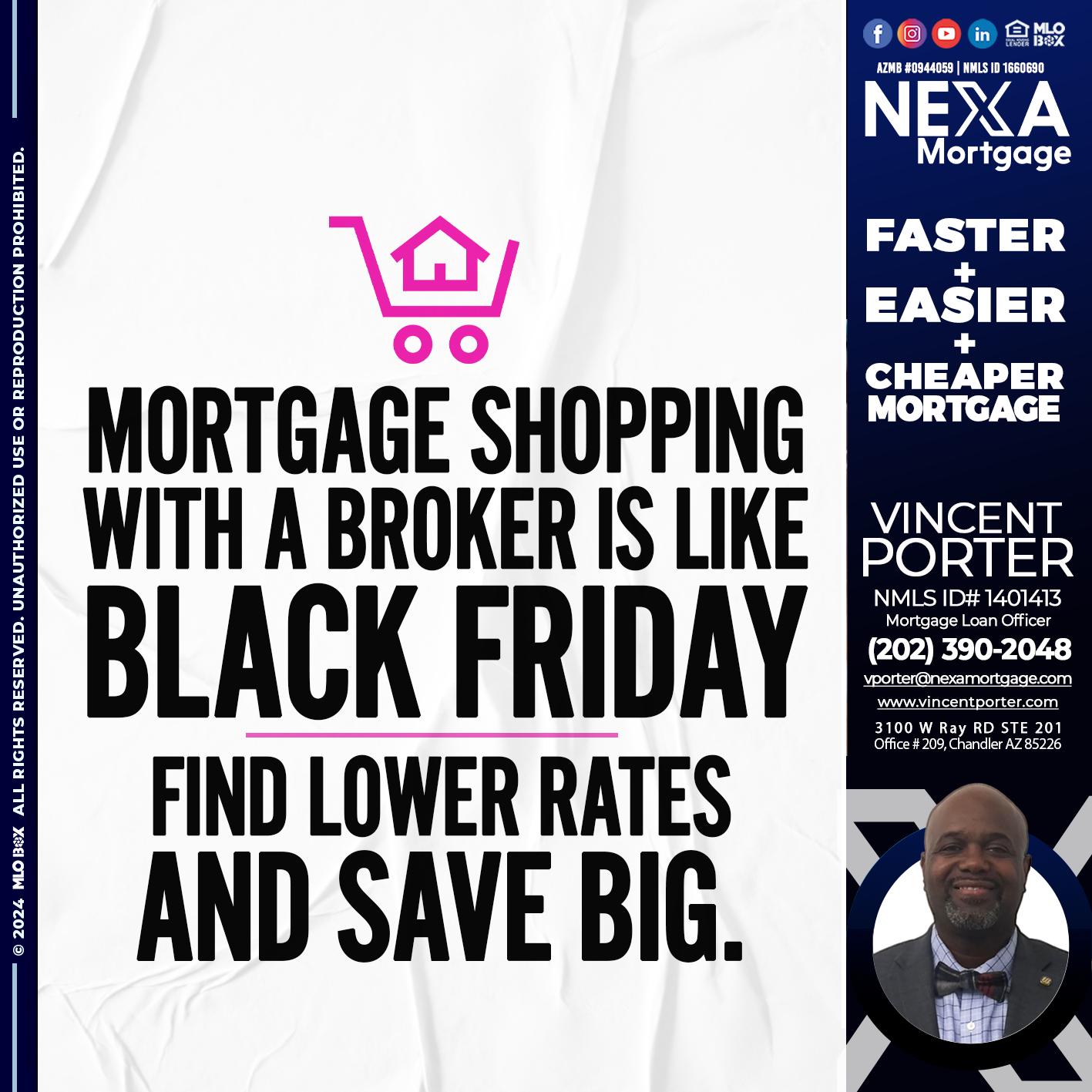 MORTGAGE SHOPPING - Vincent Porter -Mortgage Loan Officer