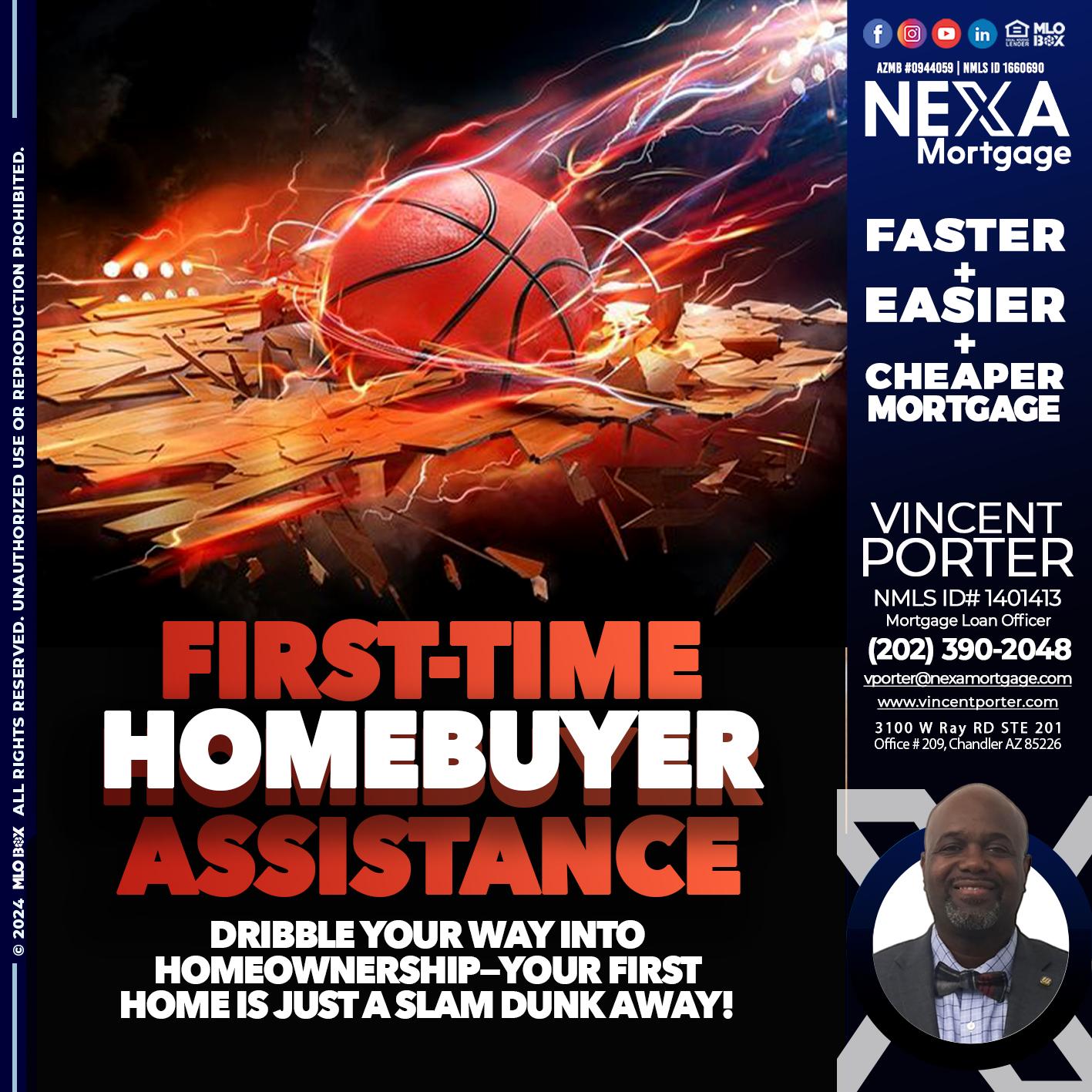 FIRST TIME HOME BUYER DP - Vincent Porter -Mortgage Loan Officer