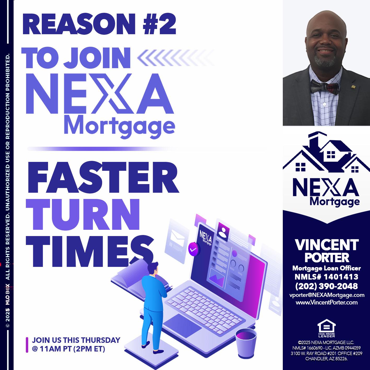 REASON 2 - Vincent Porter -Mortgage Loan Officer