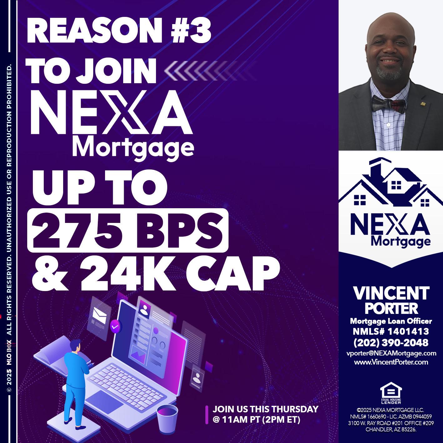 REASON 3 - Vincent Porter -Mortgage Loan Officer