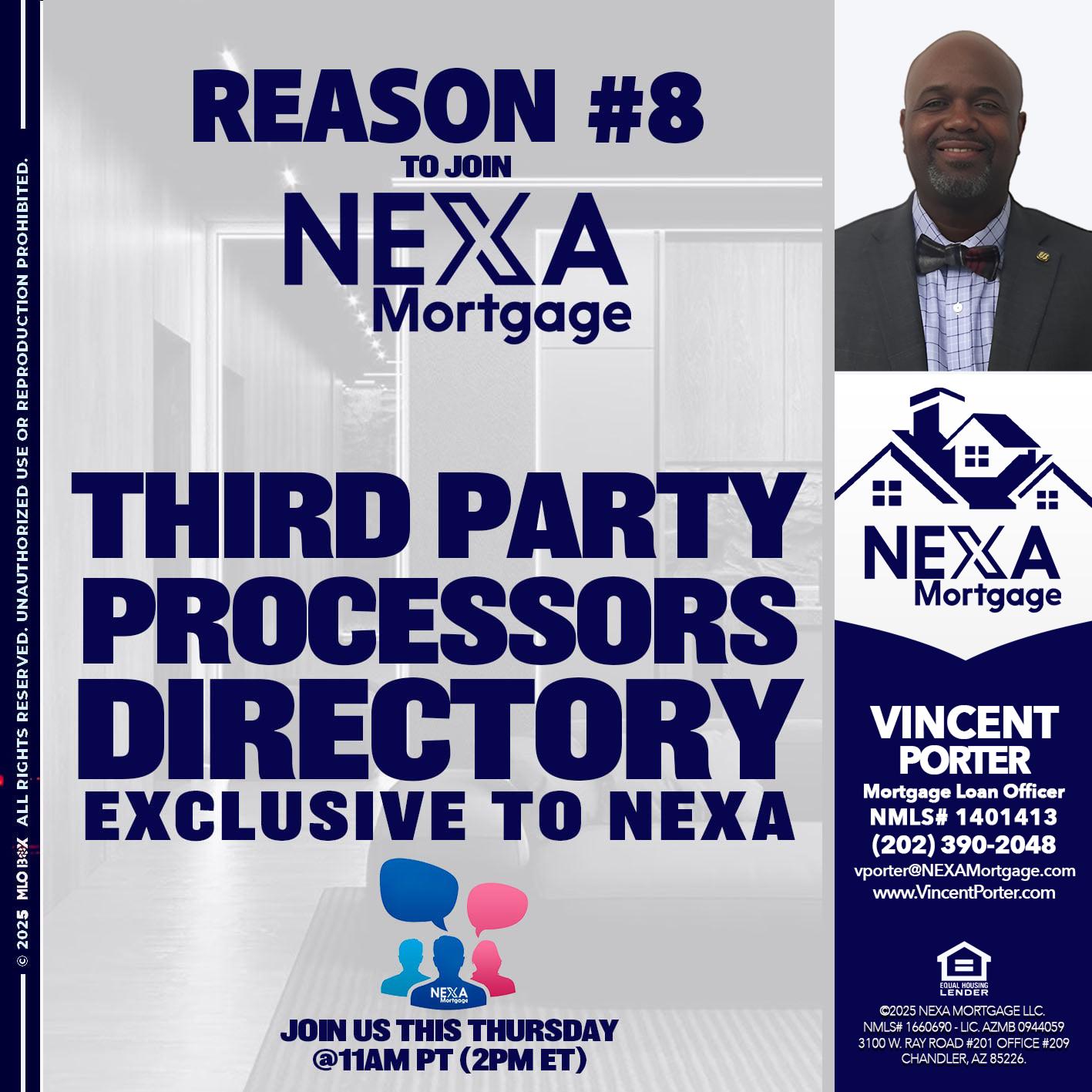 REASON 8 - Vincent Porter -Mortgage Loan Officer
