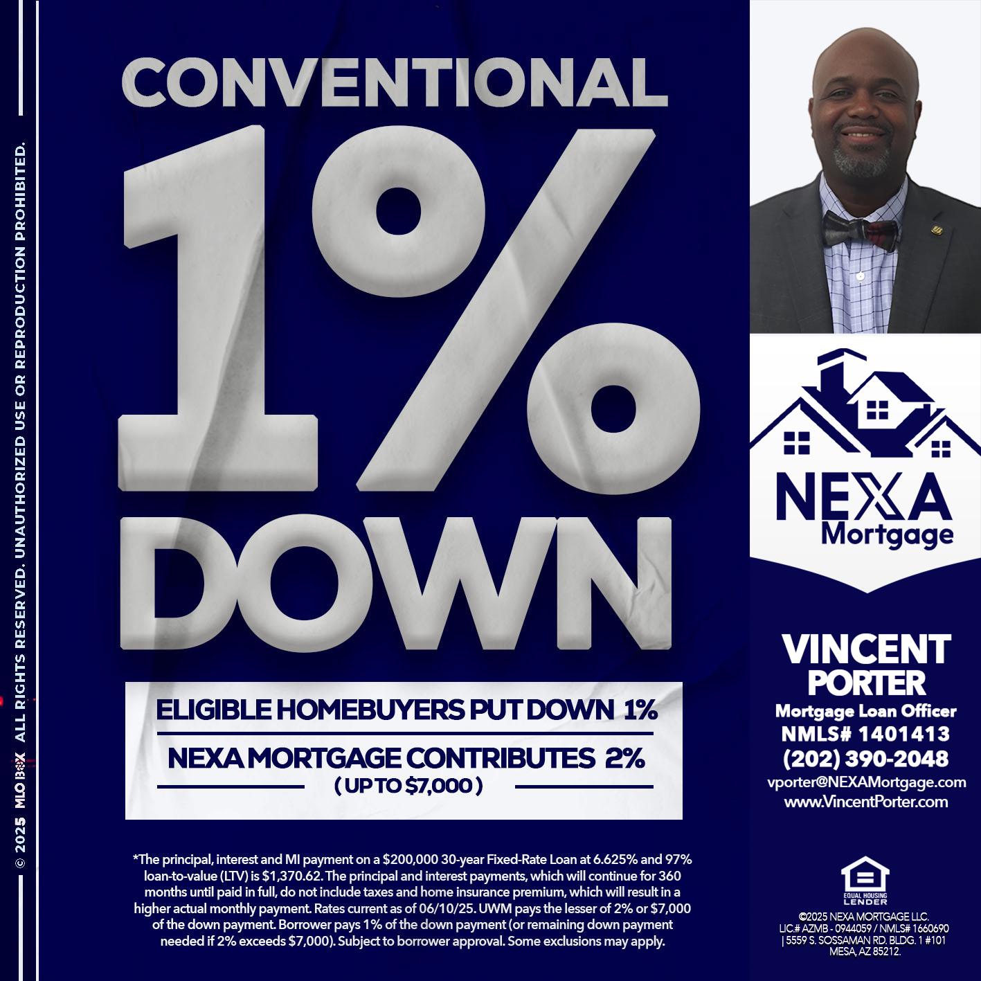 CONVENTIONAL - Vincent Porter -Mortgage Loan Officer