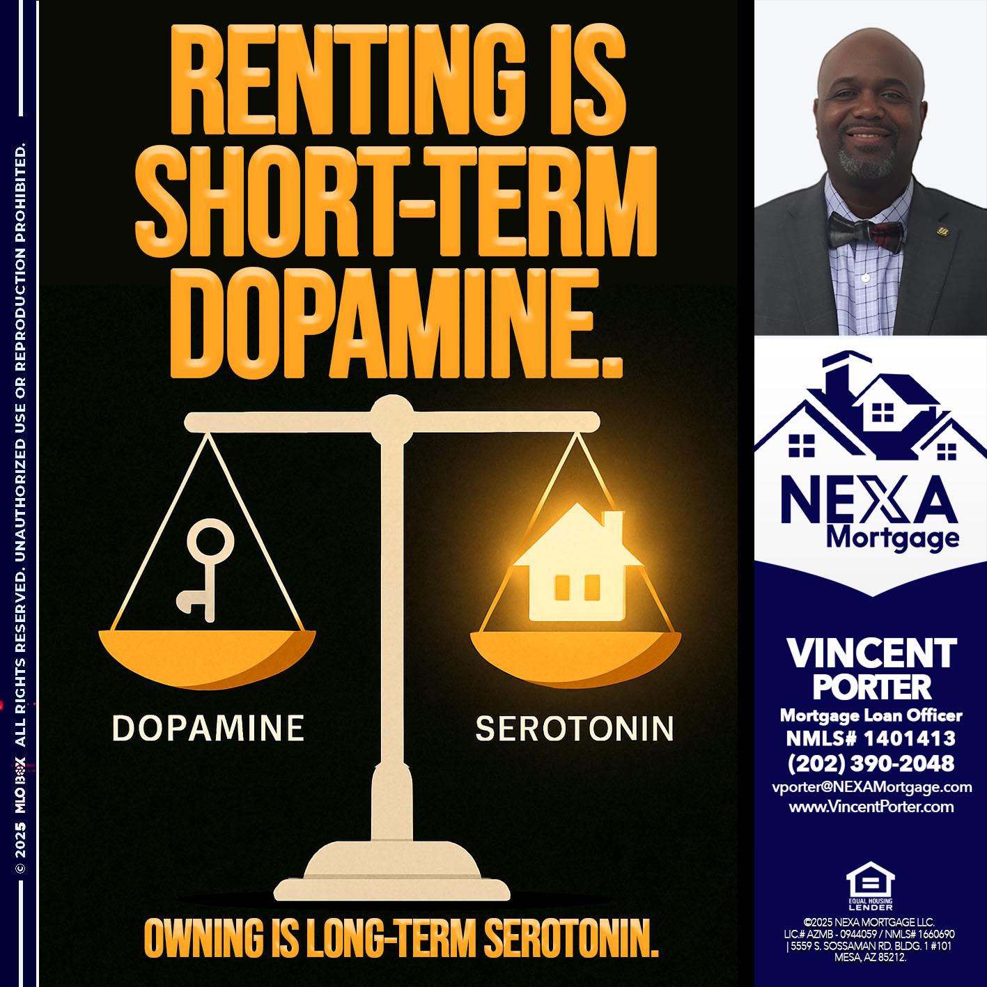 RENTING IS SHORT TERM - Vincent Porter -Mortgage Loan Officer