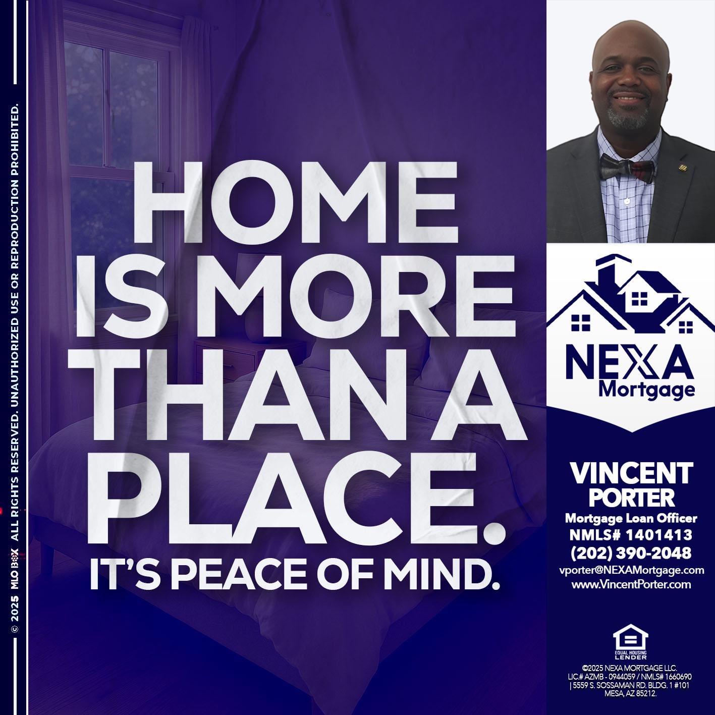 HOME IS MORE - Vincent Porter -Mortgage Loan Officer
