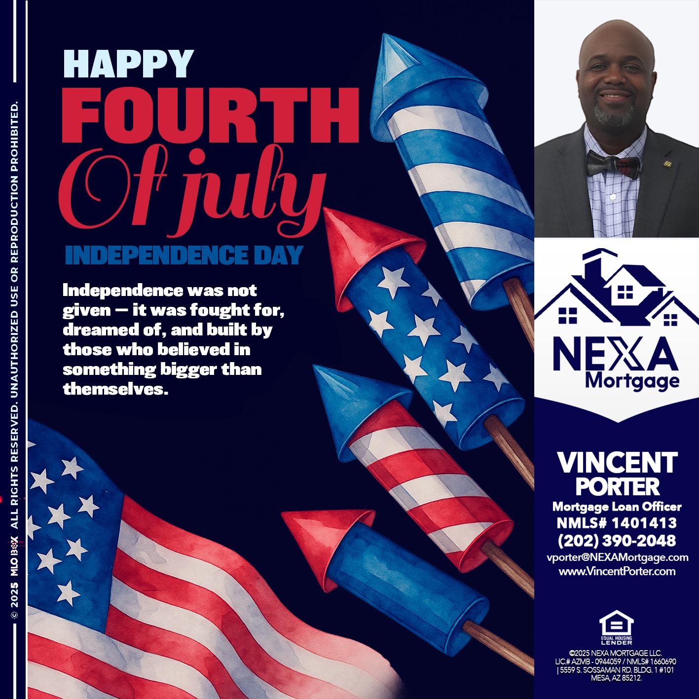 happy fourth - Vincent Porter -Mortgage Loan Officer
