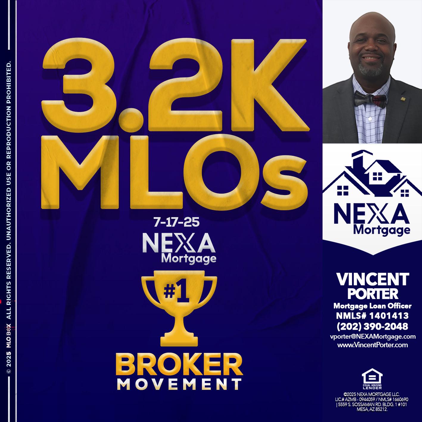 3.2K MLOs - Vincent Porter -Mortgage Loan Officer