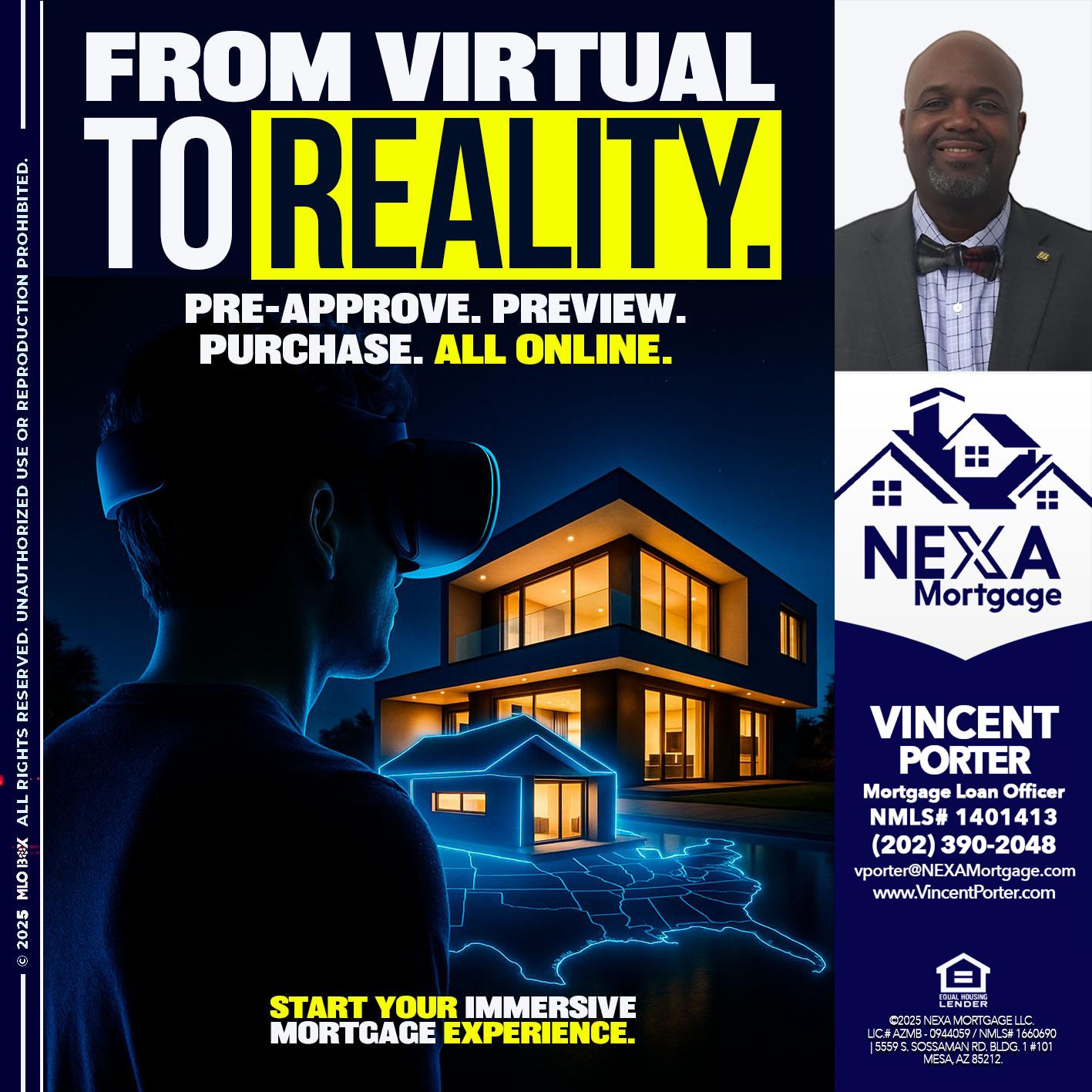 FROM VIRTUAL - Vincent Porter -Mortgage Loan Officer