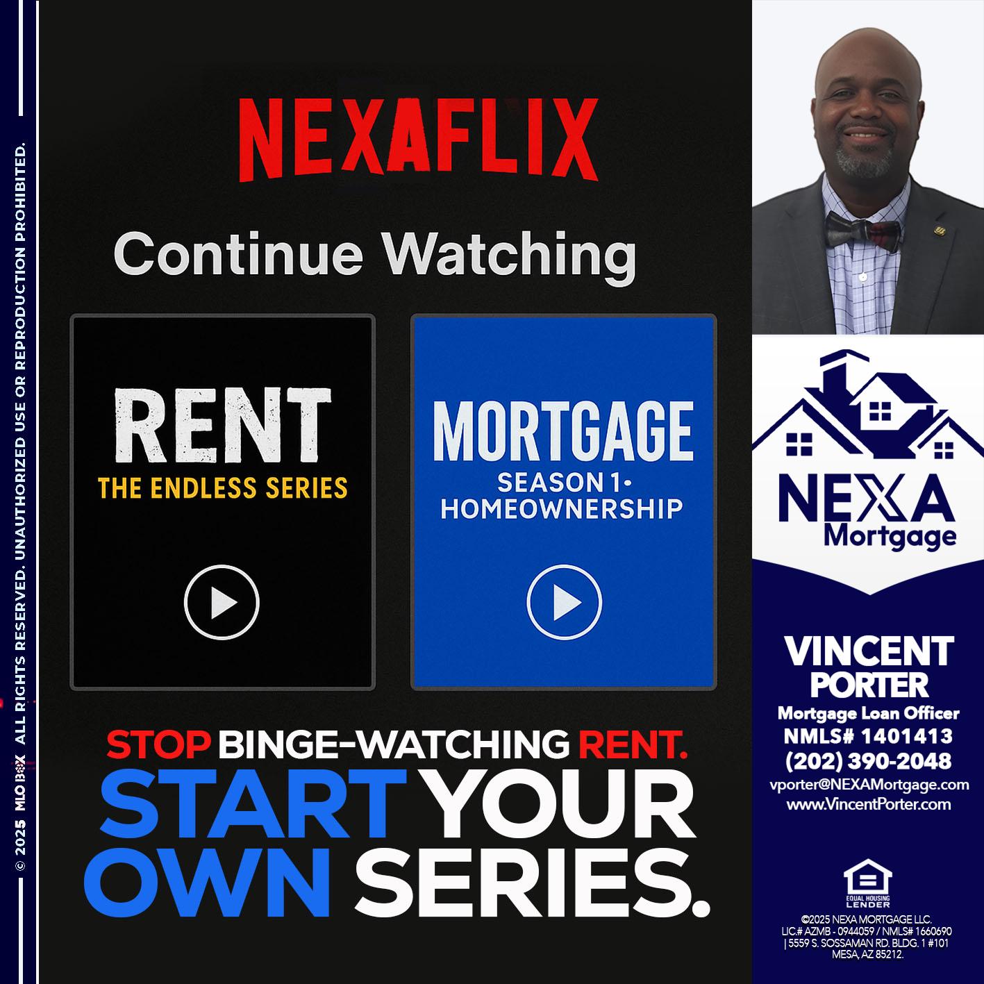 NEXAFLIX - Vincent Porter -Mortgage Loan Officer