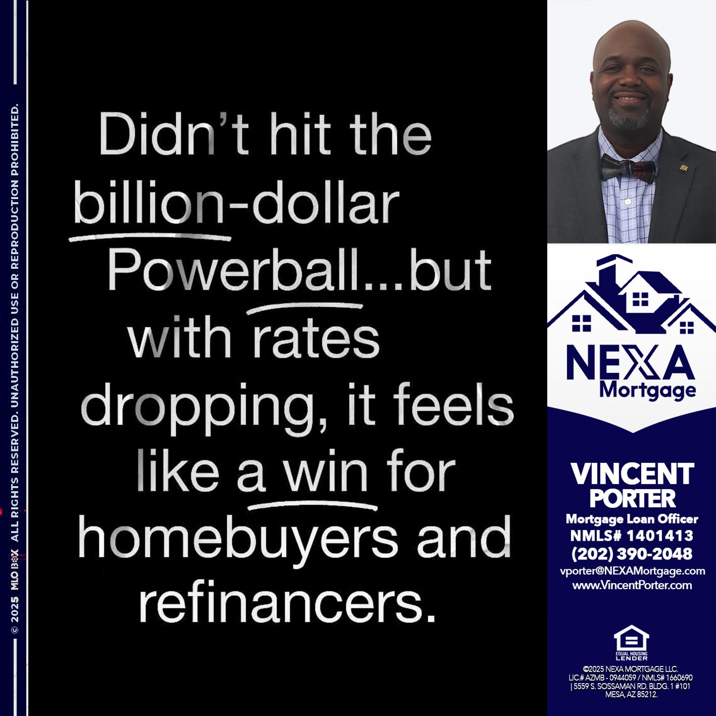 DIDNT HIT - Vincent Porter -Mortgage Loan Officer