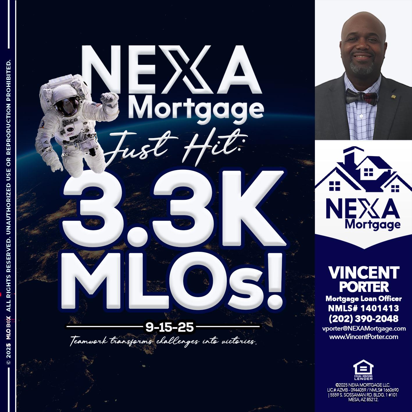 3.3K - Vincent Porter -Mortgage Loan Officer