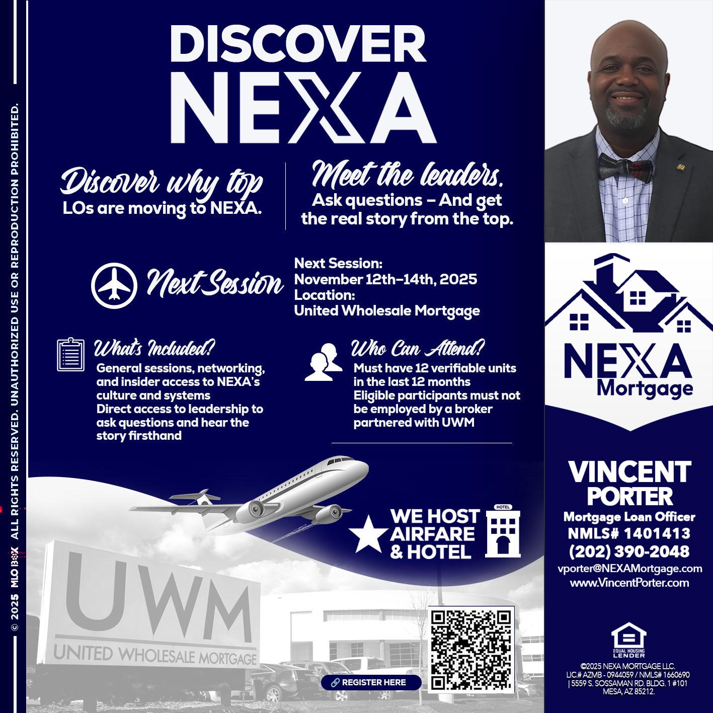 DISCOVER NEXA - Vincent Porter -Mortgage Loan Officer