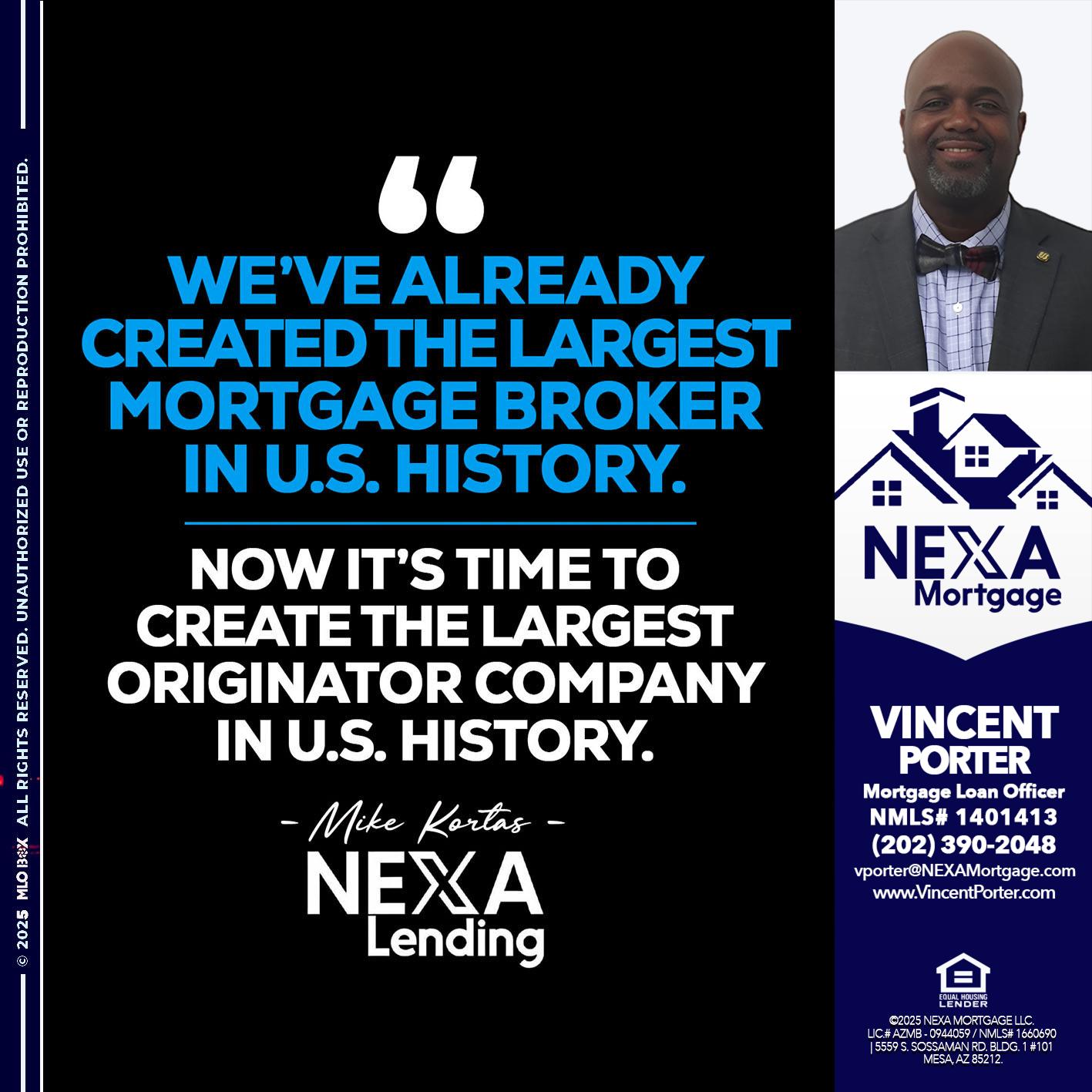 weve already - Vincent Porter -Mortgage Loan Officer