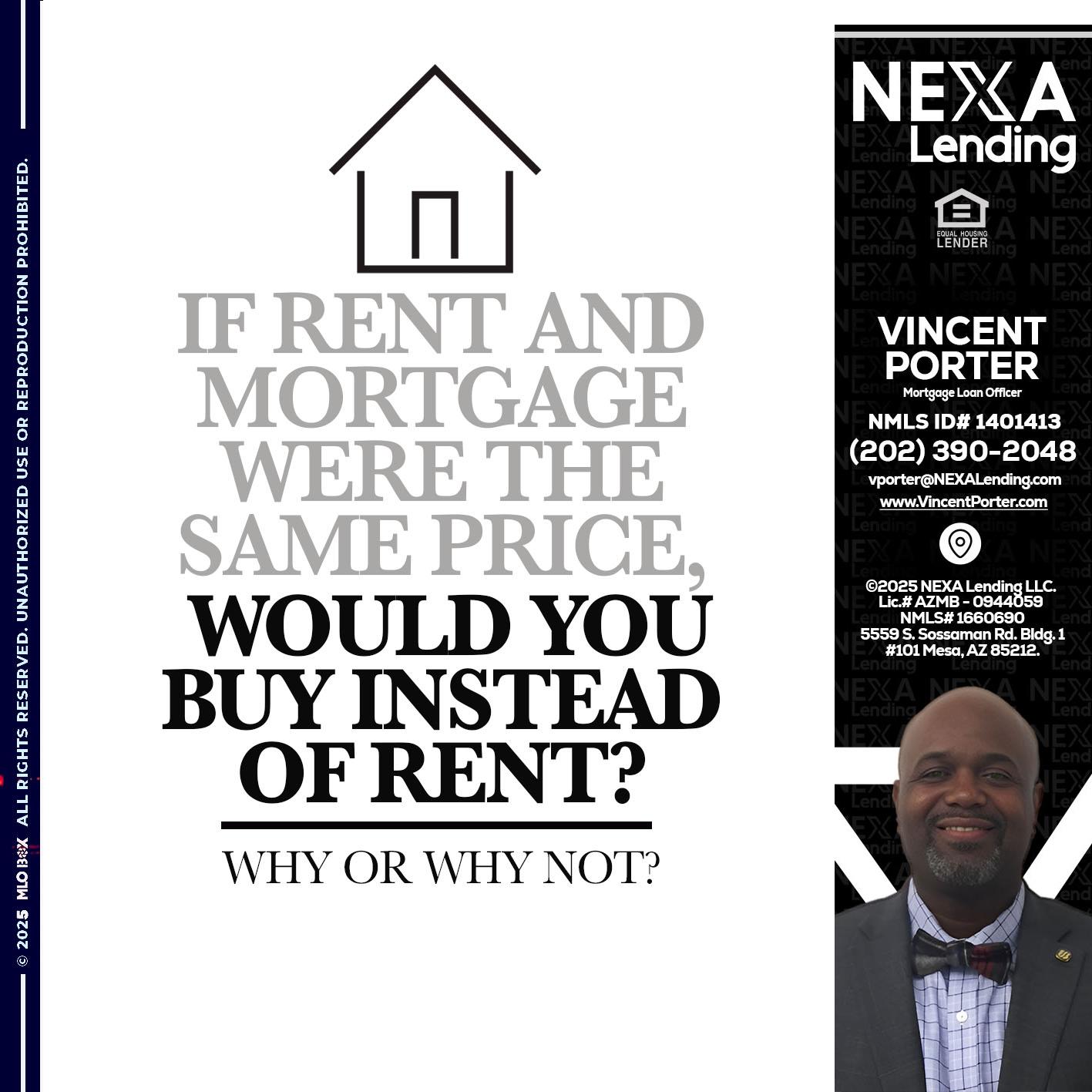 IF RENT - Vincent Porter -Mortgage Loan Officer