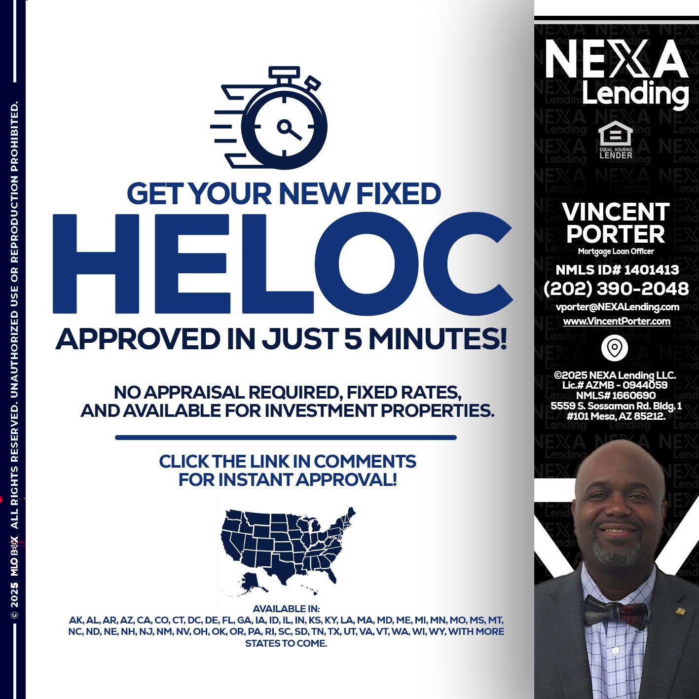 HELOC - Vincent Porter -Mortgage Loan Officer