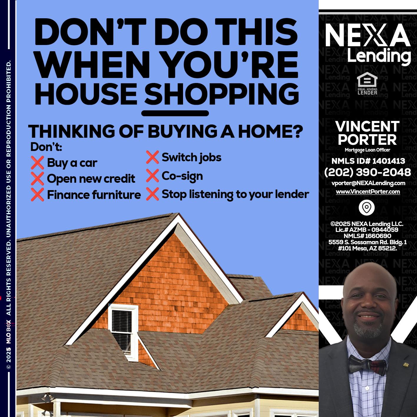 DONT DO THIS - Vincent Porter -Mortgage Loan Officer