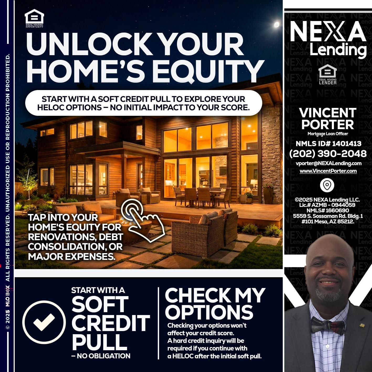 UNLOCK YOUR HOMES - Vincent Porter -Mortgage Loan Officer