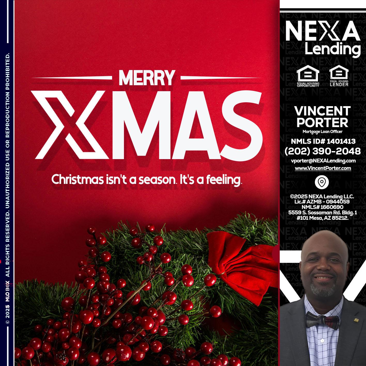 merry xmas - Vincent Porter -Mortgage Loan Officer