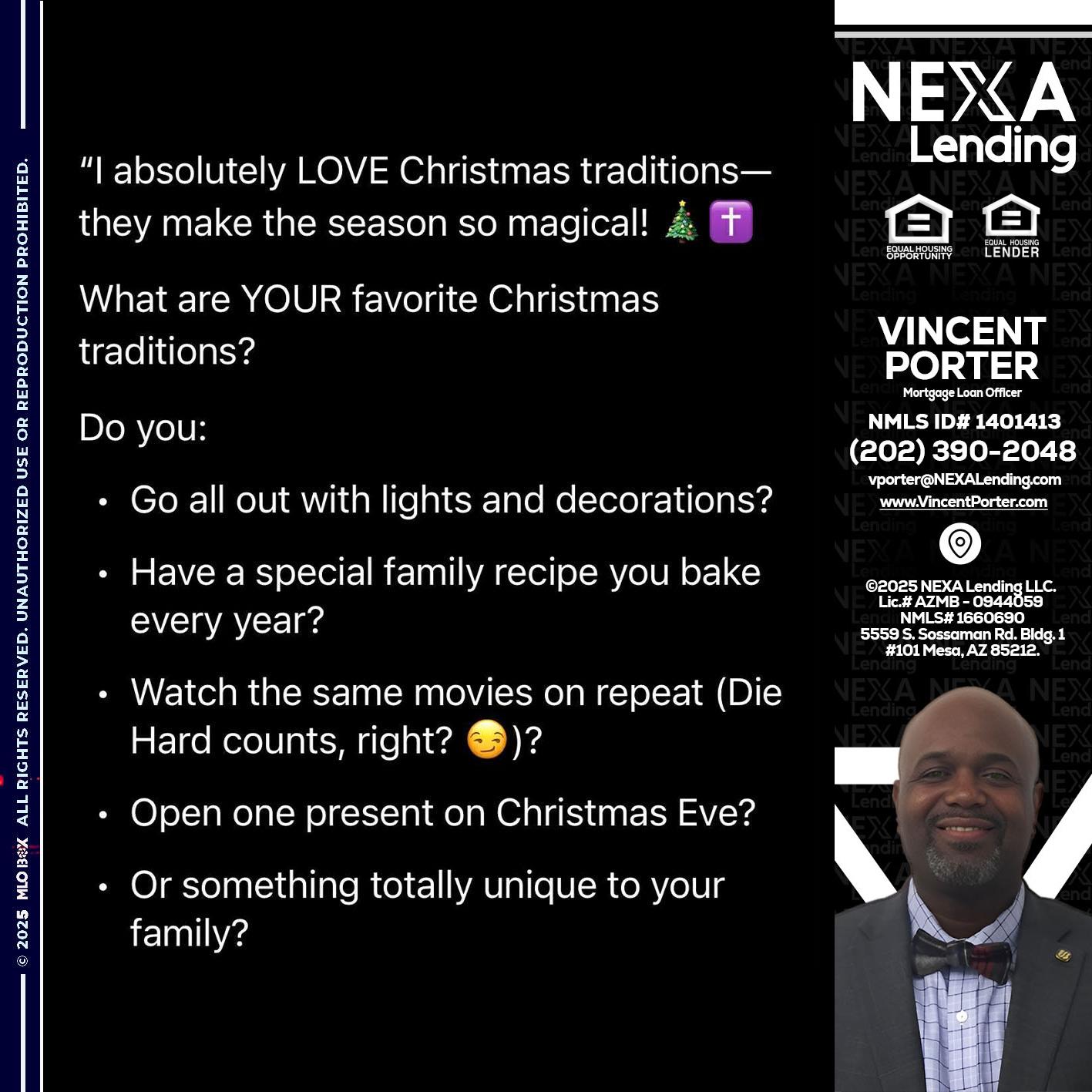 I love christmas - Vincent Porter -Mortgage Loan Officer