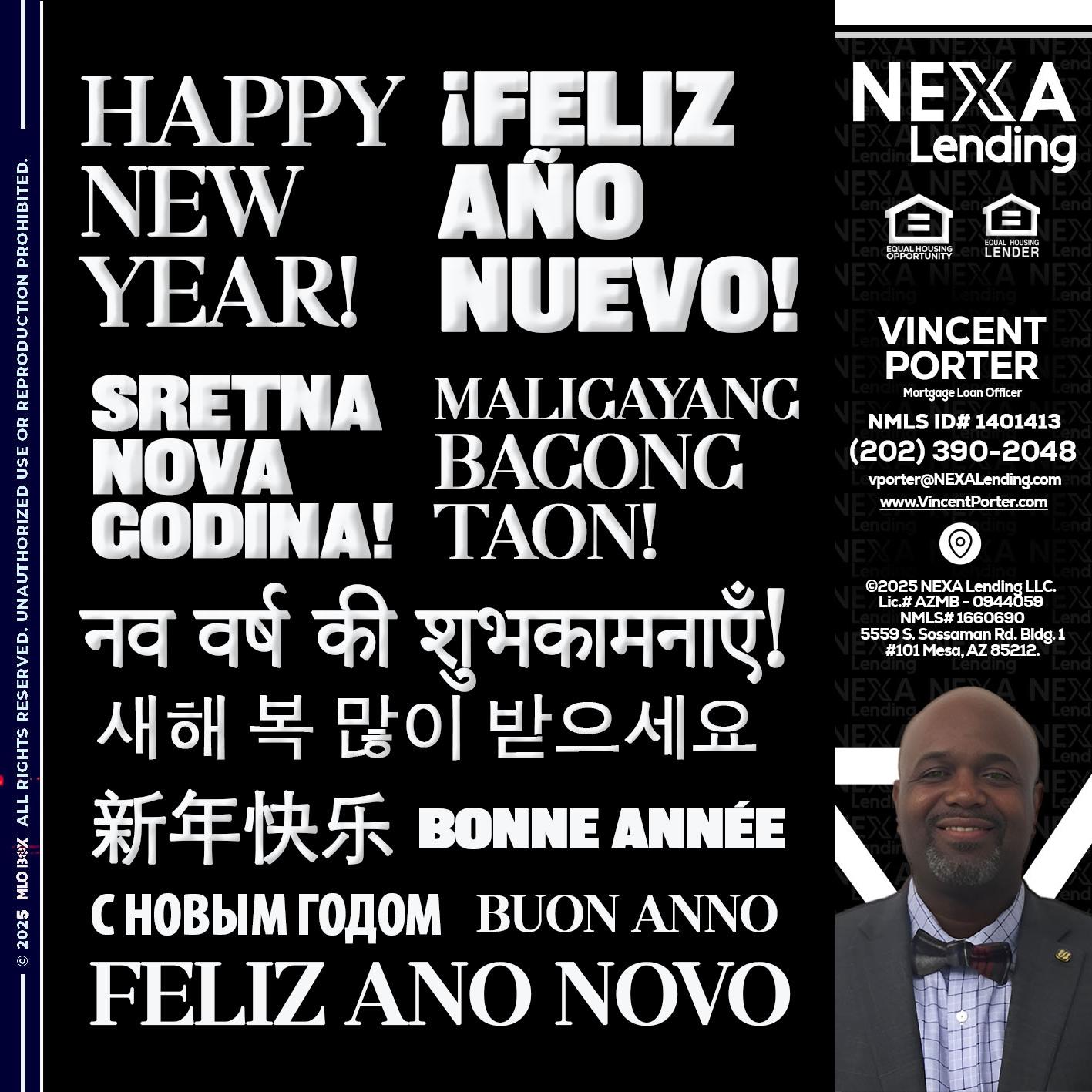 HAPPY NEW YEAR - Vincent Porter -Mortgage Loan Officer