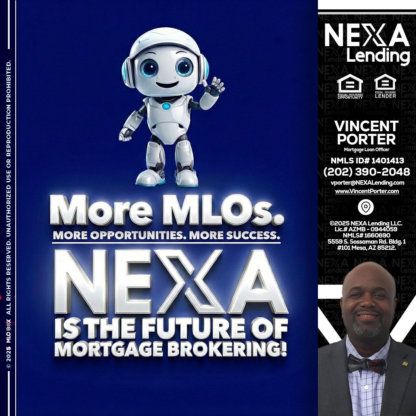 MORE MLOs - Vincent Porter -Mortgage Loan Officer