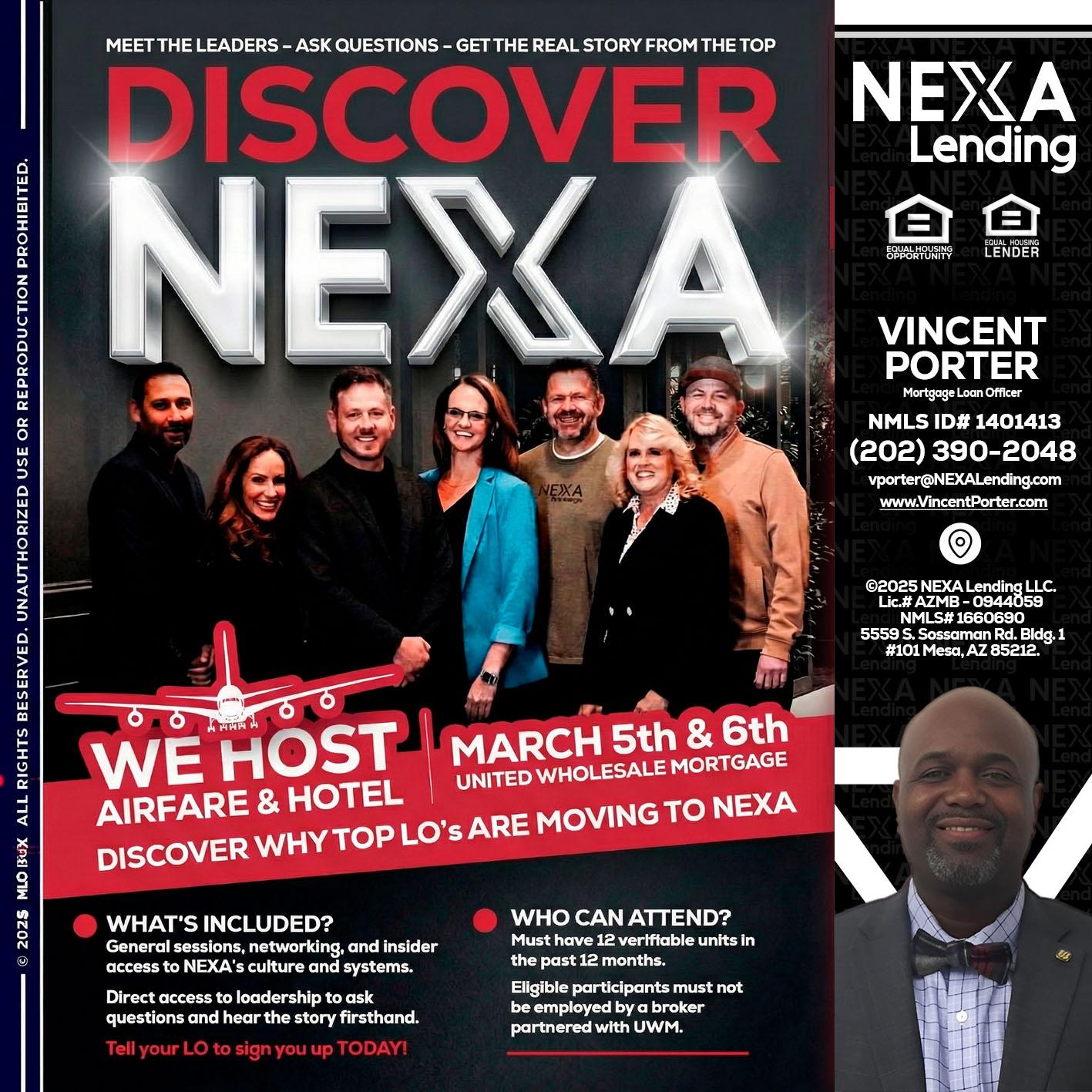 DISCOVER NEXA - Vincent Porter -Mortgage Loan Officer