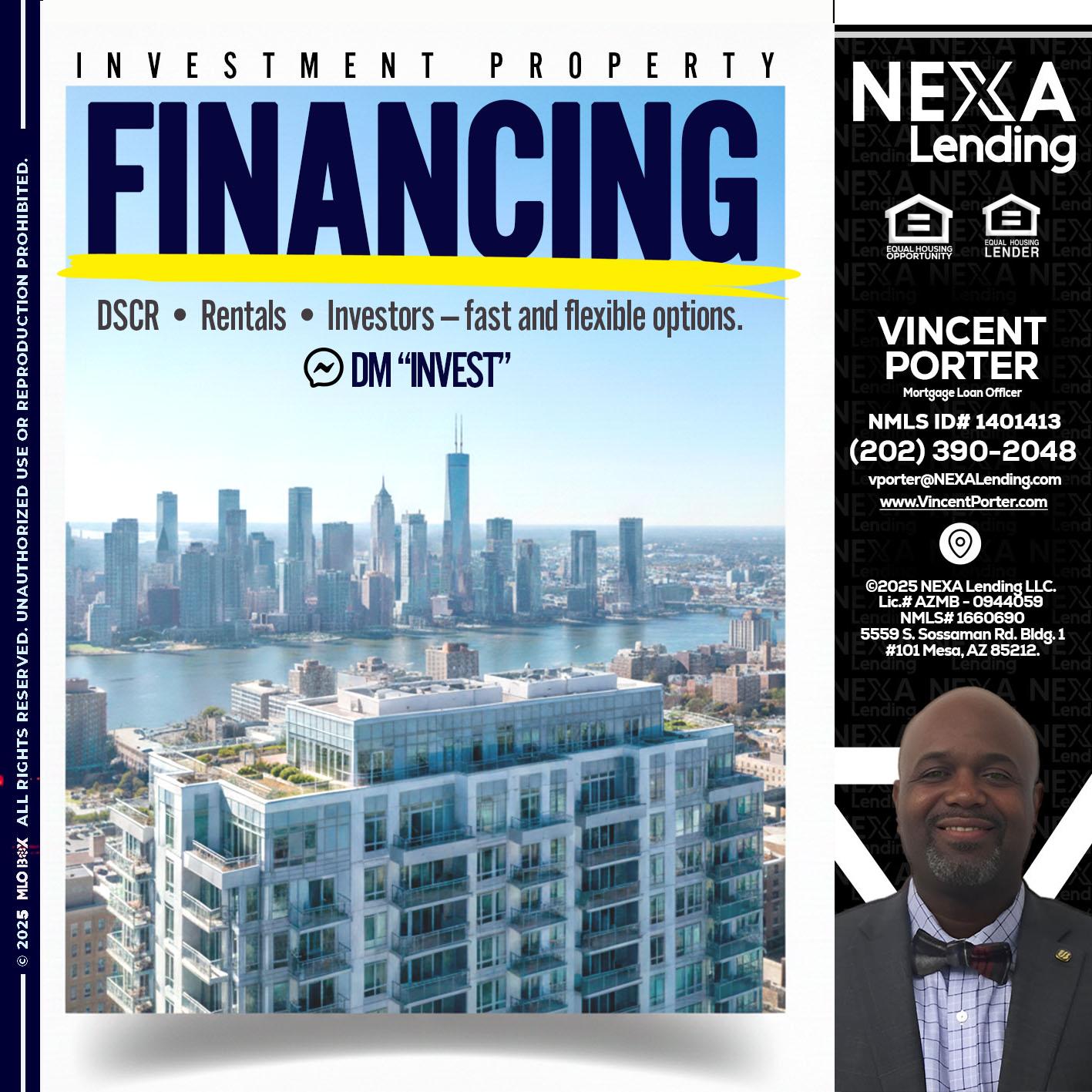 FINANCING - Vincent Porter -Mortgage Loan Officer