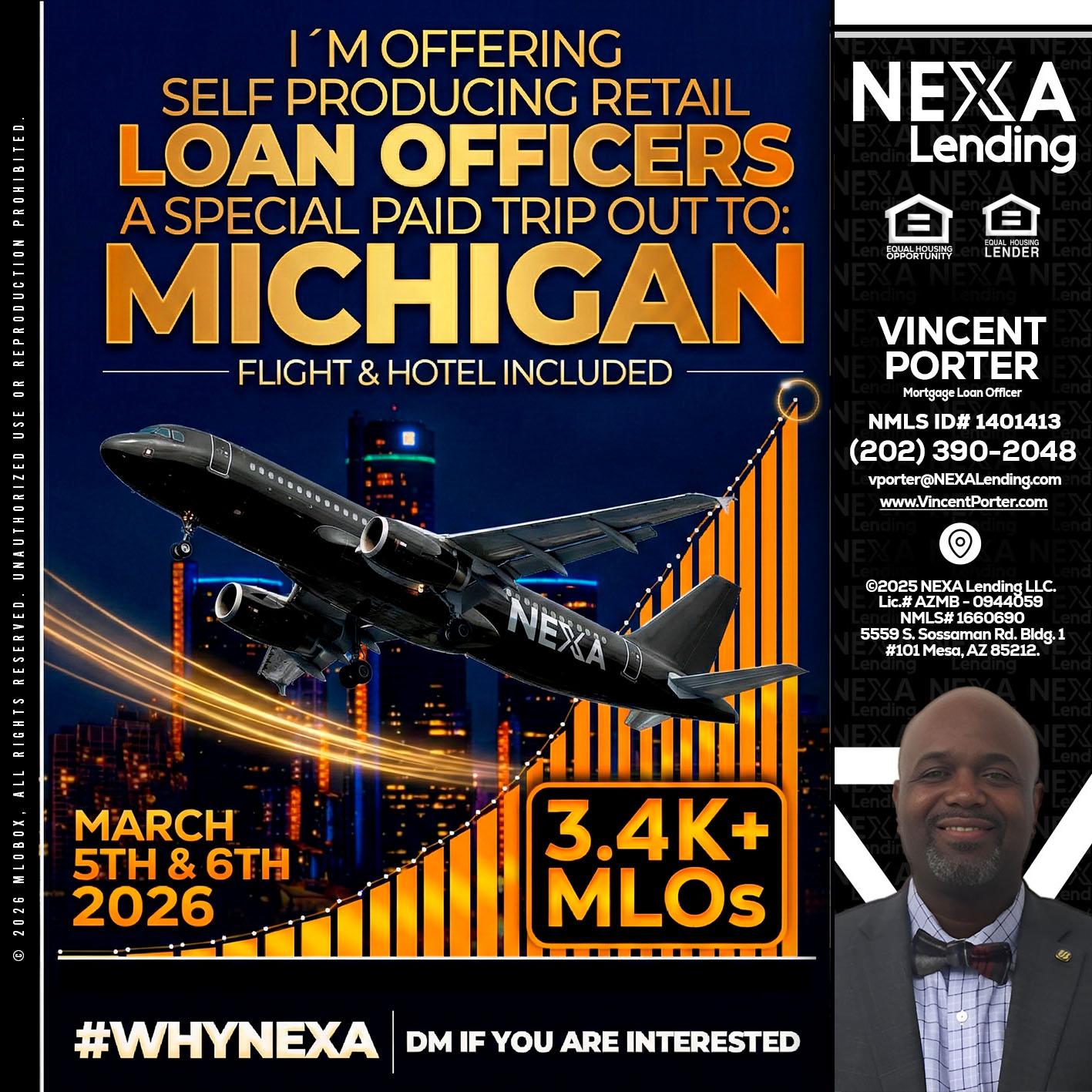 MICHIGAN - Vincent Porter -Mortgage Loan Officer