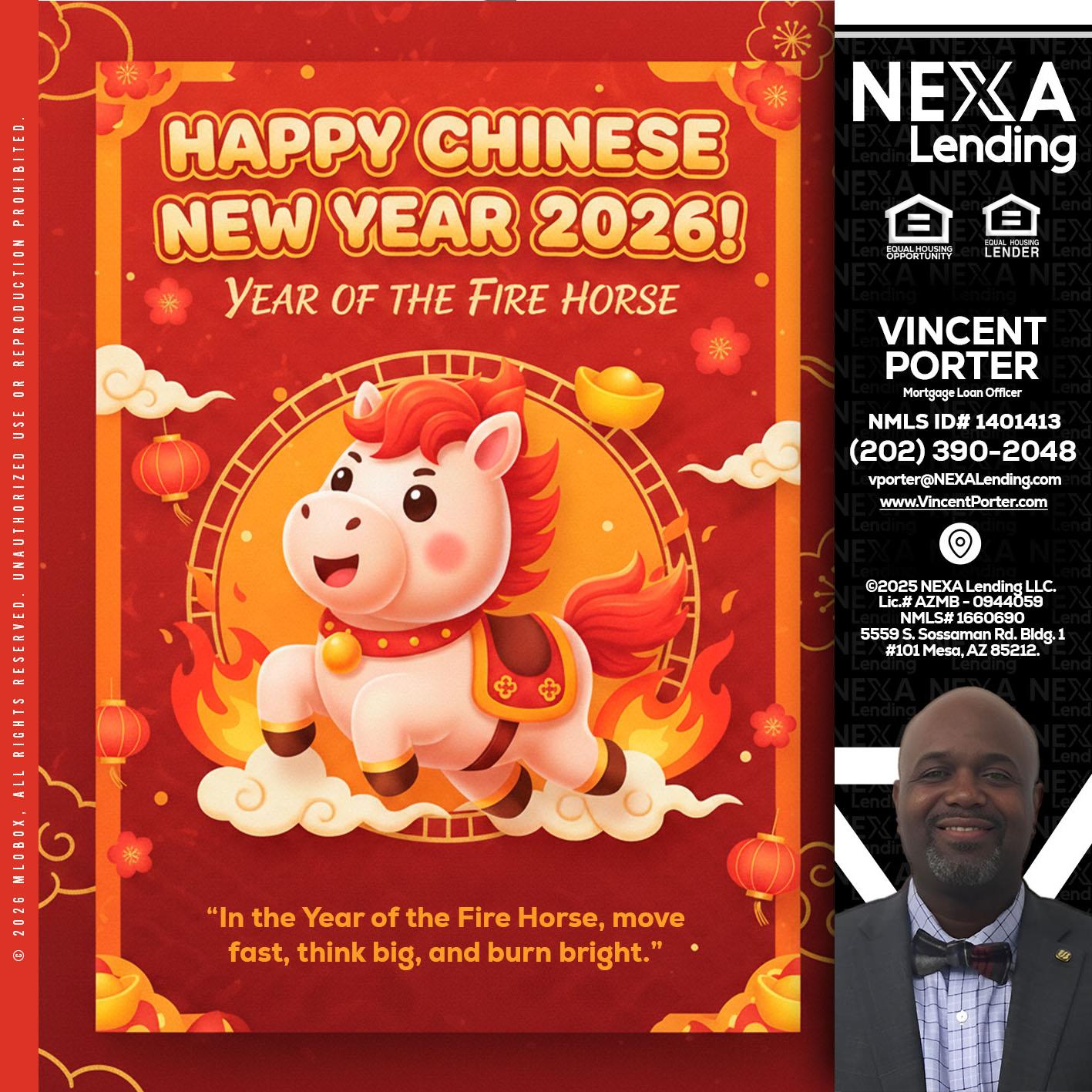 happy Chinese new year - Vincent Porter -Mortgage Loan Officer