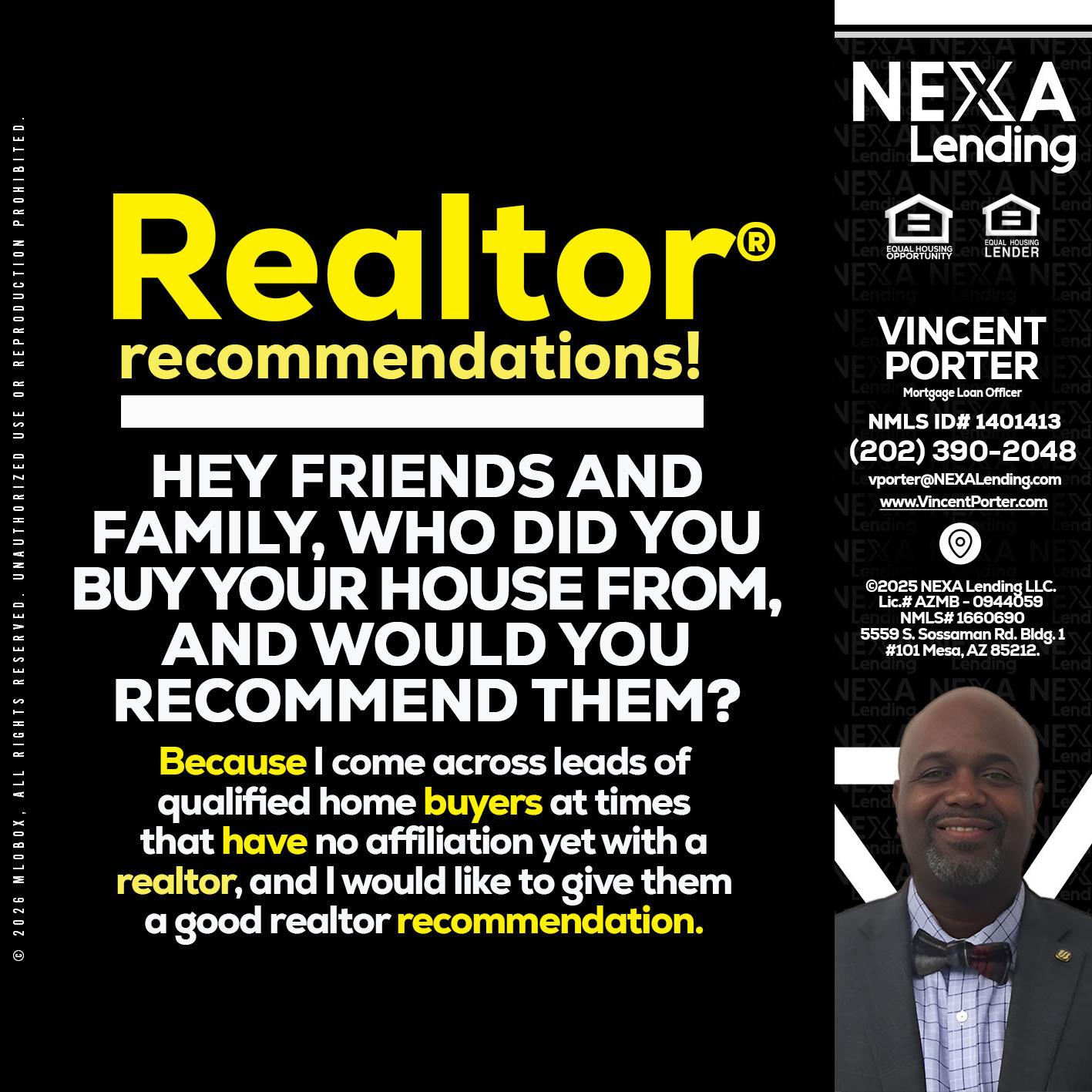 REALTOR - Vincent Porter -Mortgage Loan Officer
