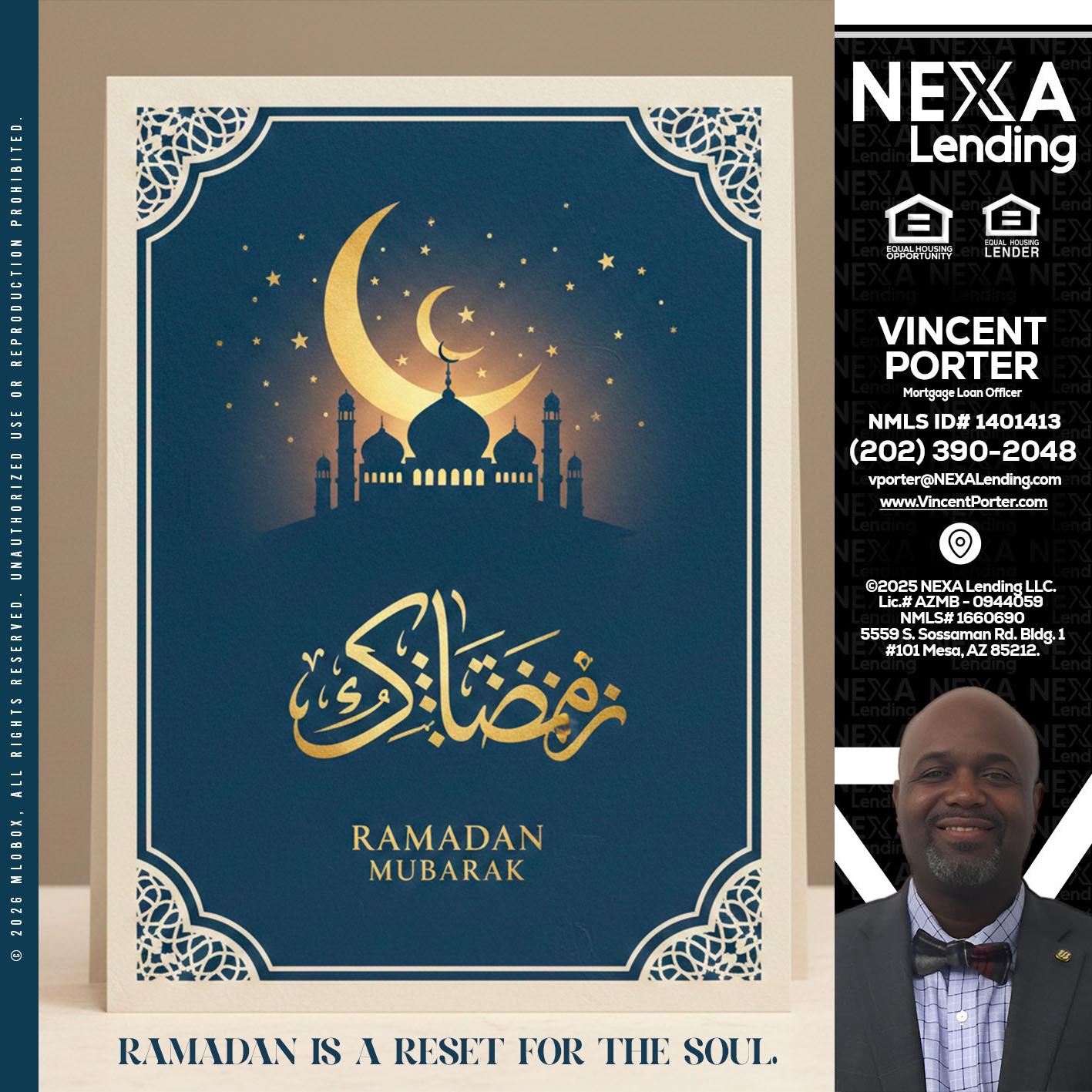 HAPPY RAMADAN - Vincent Porter -Mortgage Loan Officer