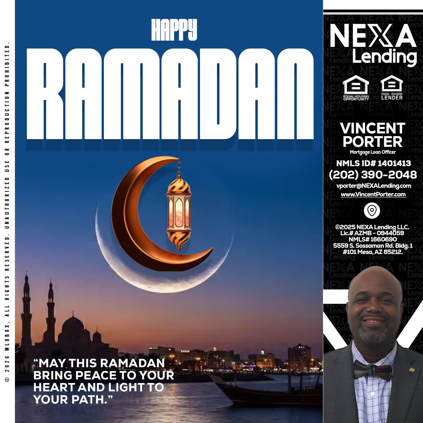 RAMADAN - Vincent Porter -Mortgage Loan Officer