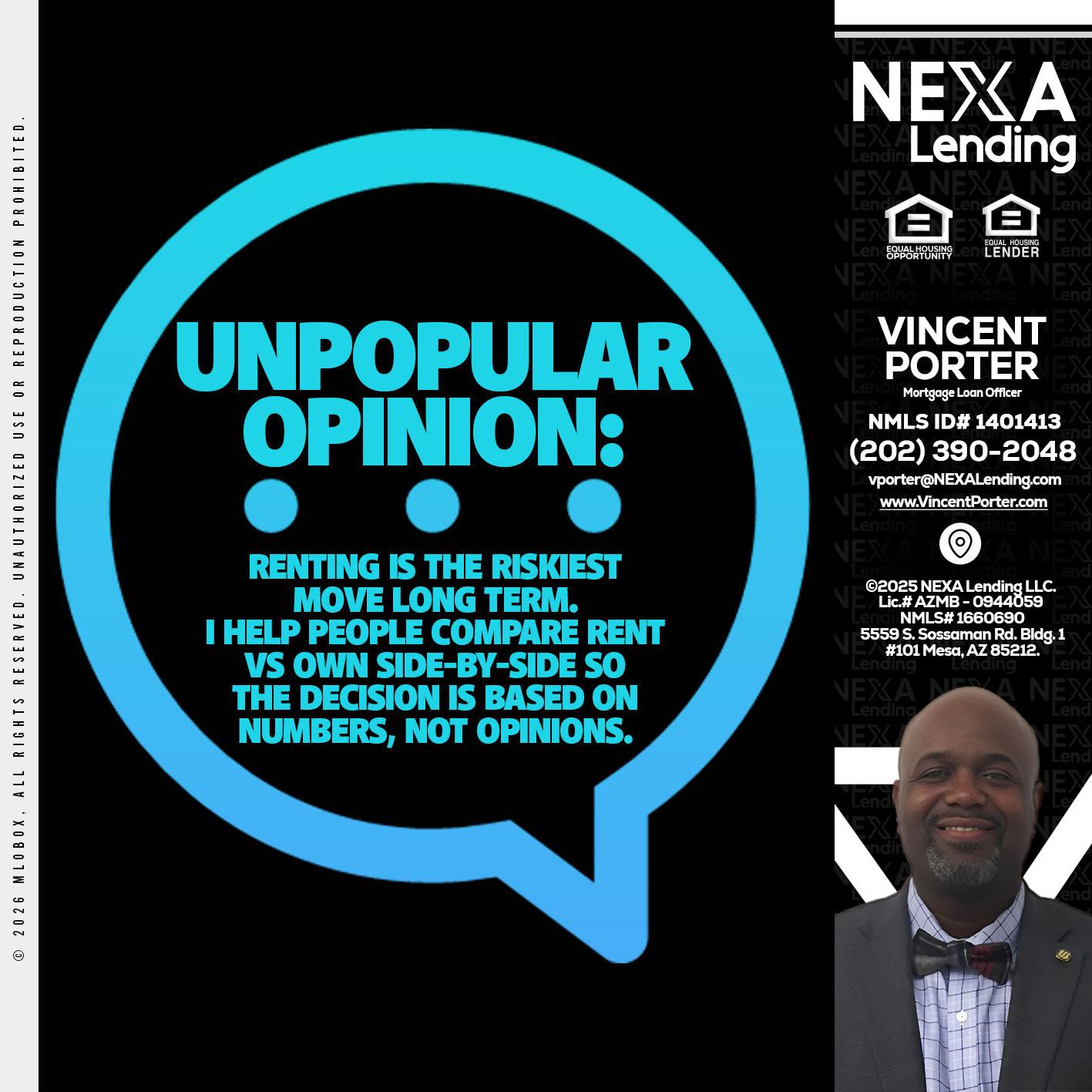 unpopular opinion - Vincent Porter -Mortgage Loan Officer