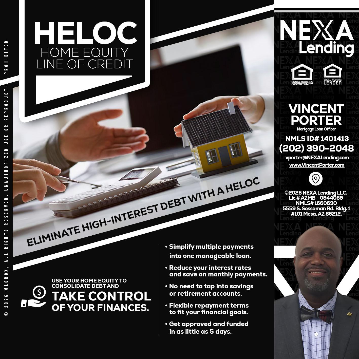 HELOC - Vincent Porter -Mortgage Loan Officer