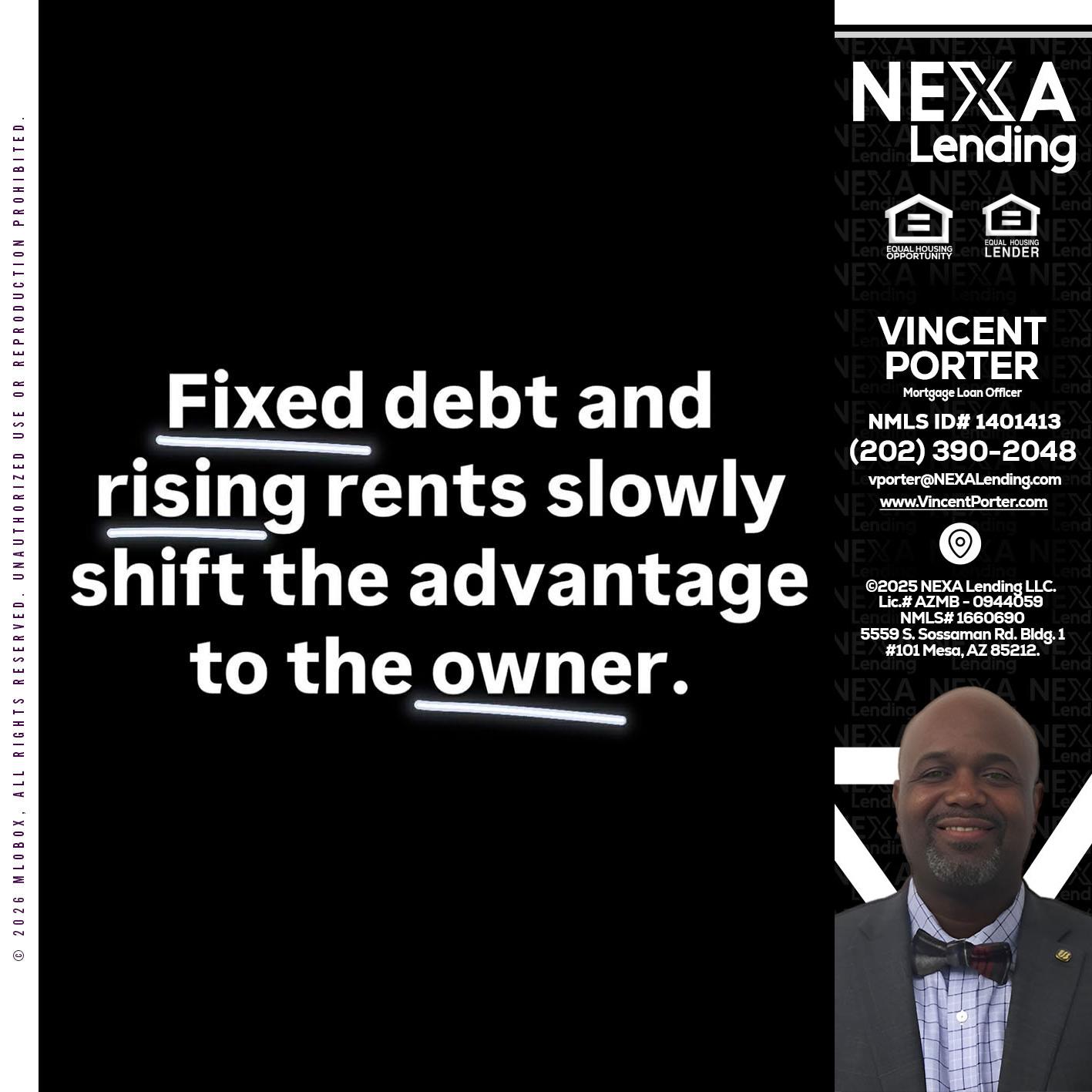 FIXED DEBT - Vincent Porter -Mortgage Loan Officer