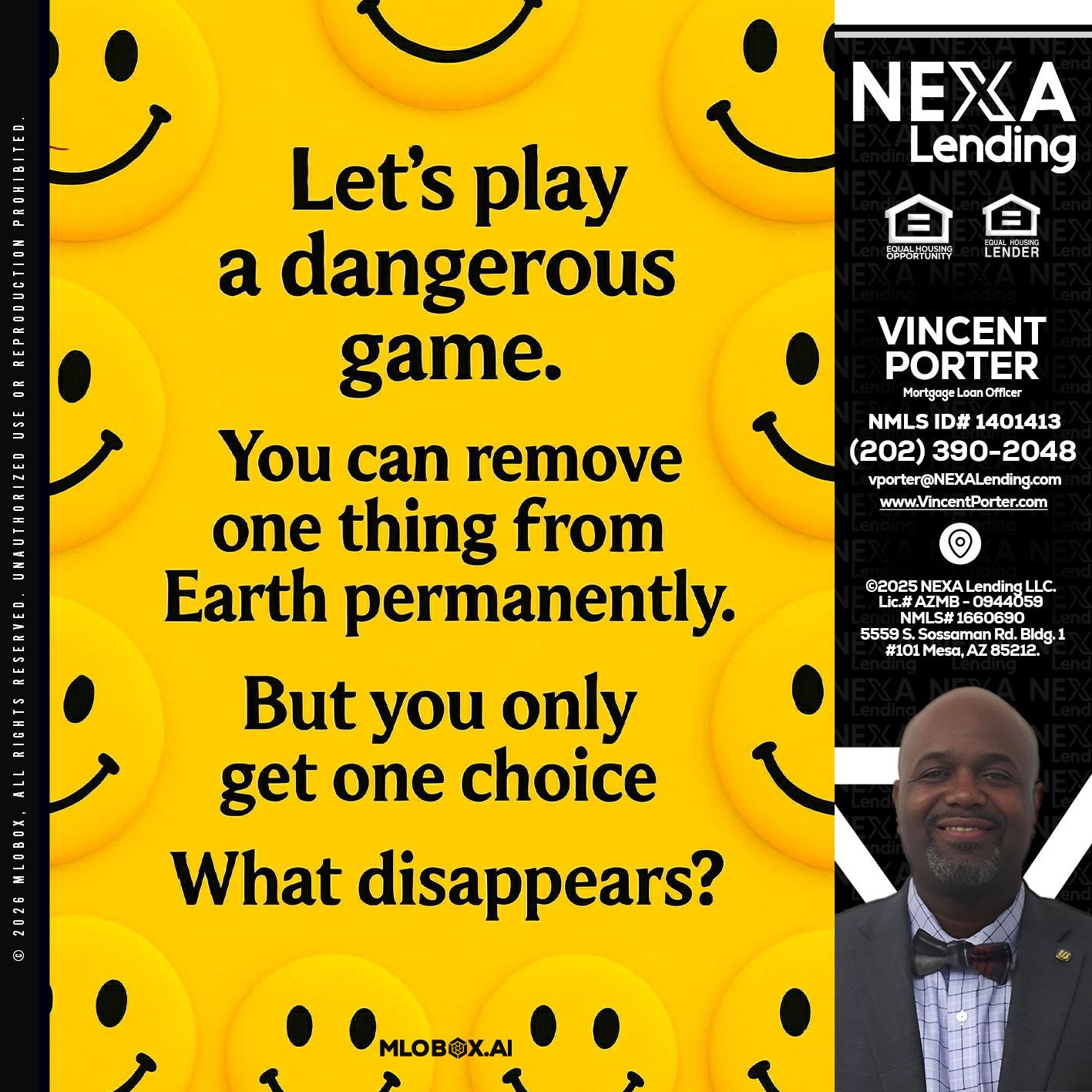 LETS PLAY - Vincent Porter -Mortgage Loan Officer