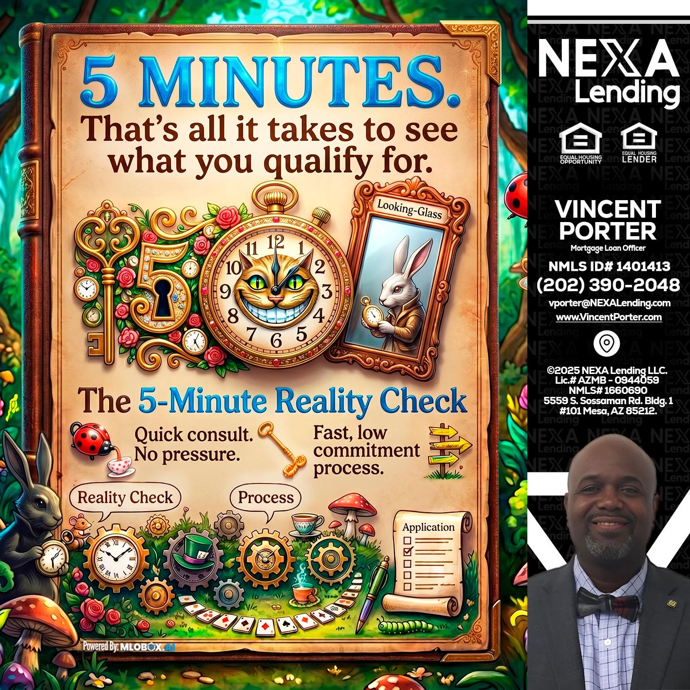 Reality Check! - Vincent Porter -Mortgage Loan Officer