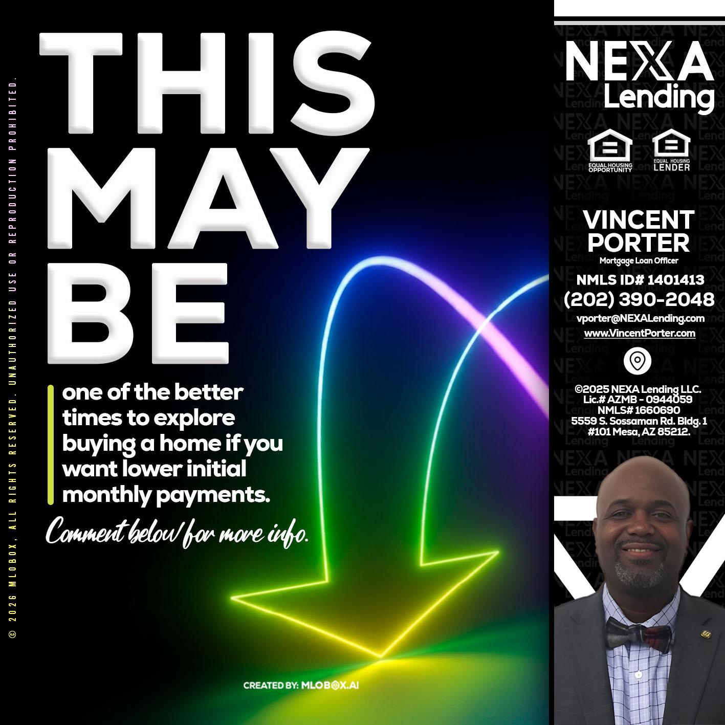 THIS MAY BE - Vincent Porter -Mortgage Loan Officer