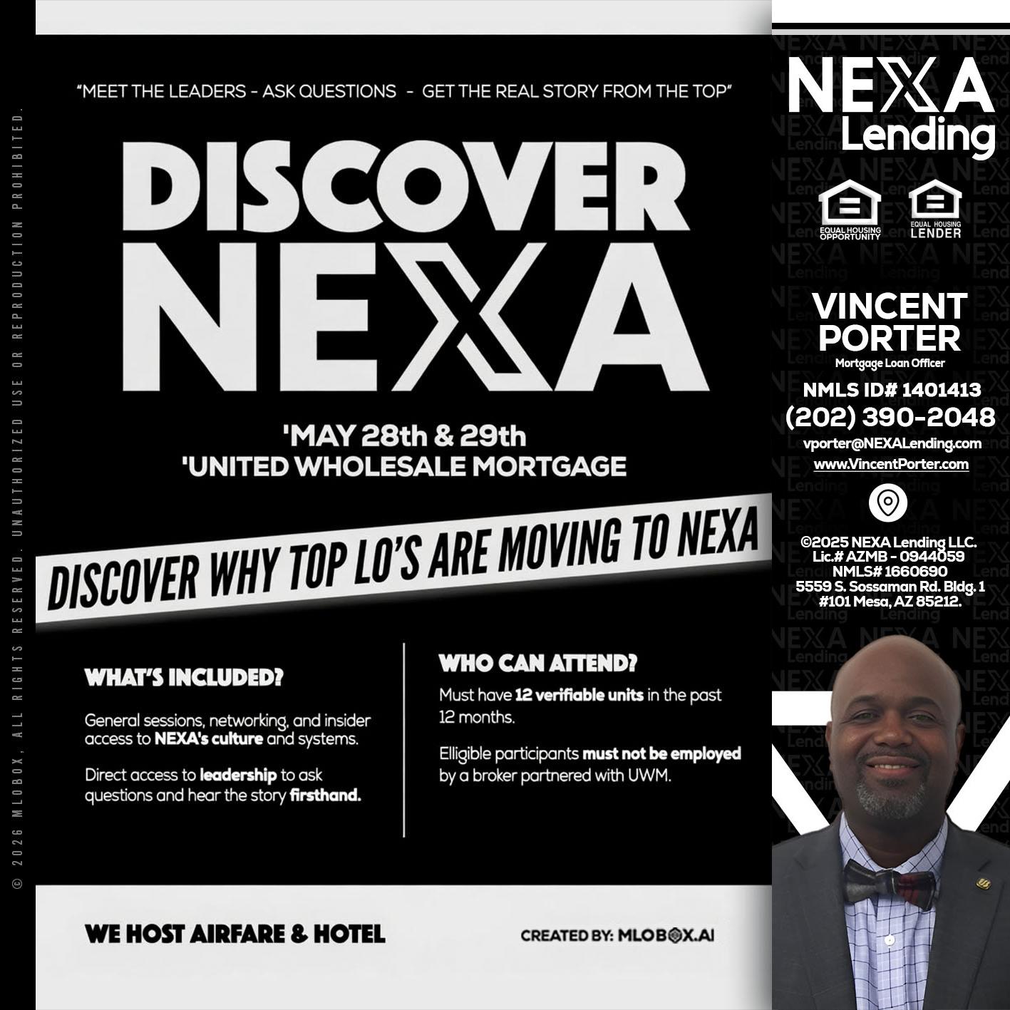 DISCOVER NEXA - Vincent Porter -Mortgage Loan Officer