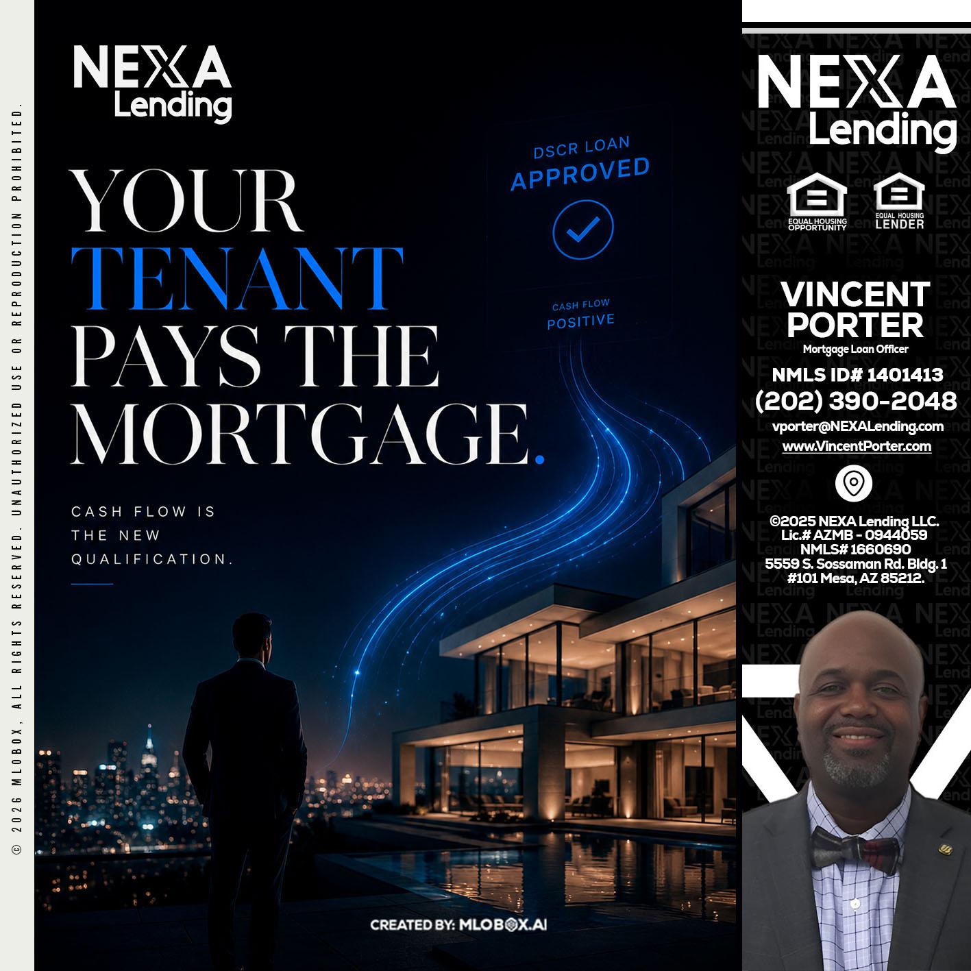 DSCR LOANS - Vincent Porter -Mortgage Loan Officer