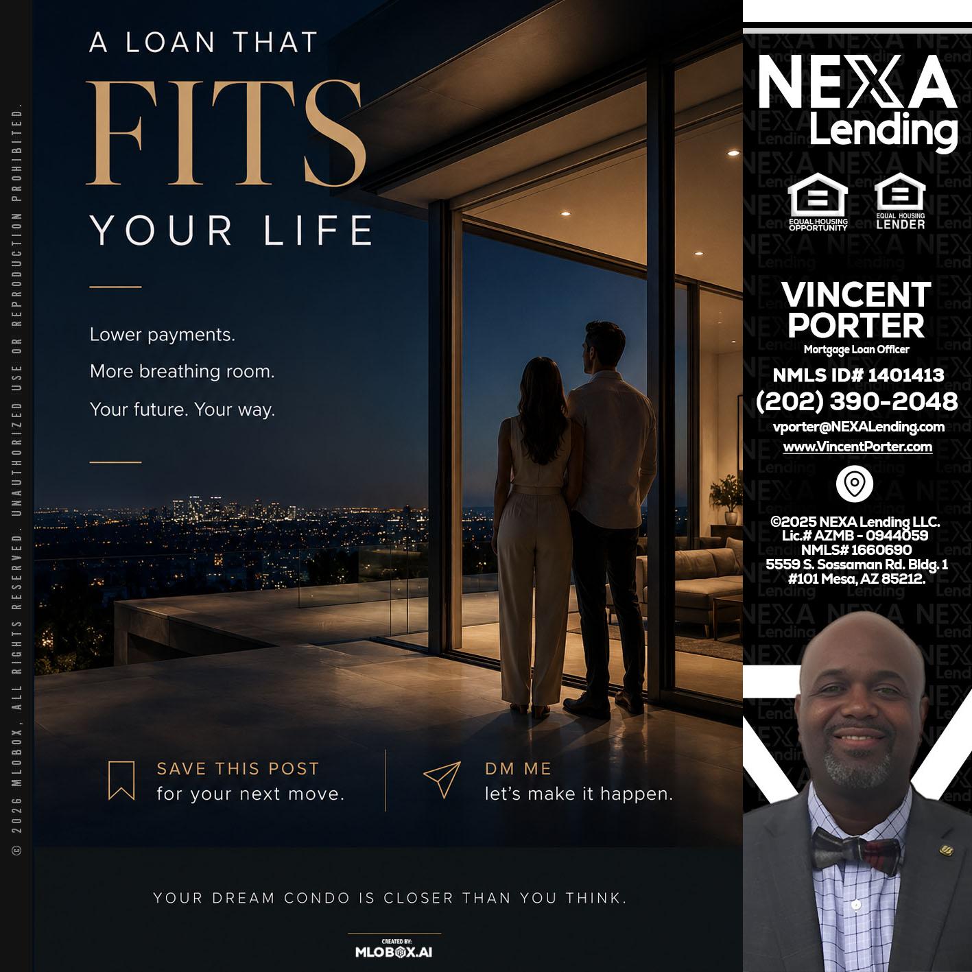 LOANS THAT FIT - Vincent Porter -Mortgage Loan Officer