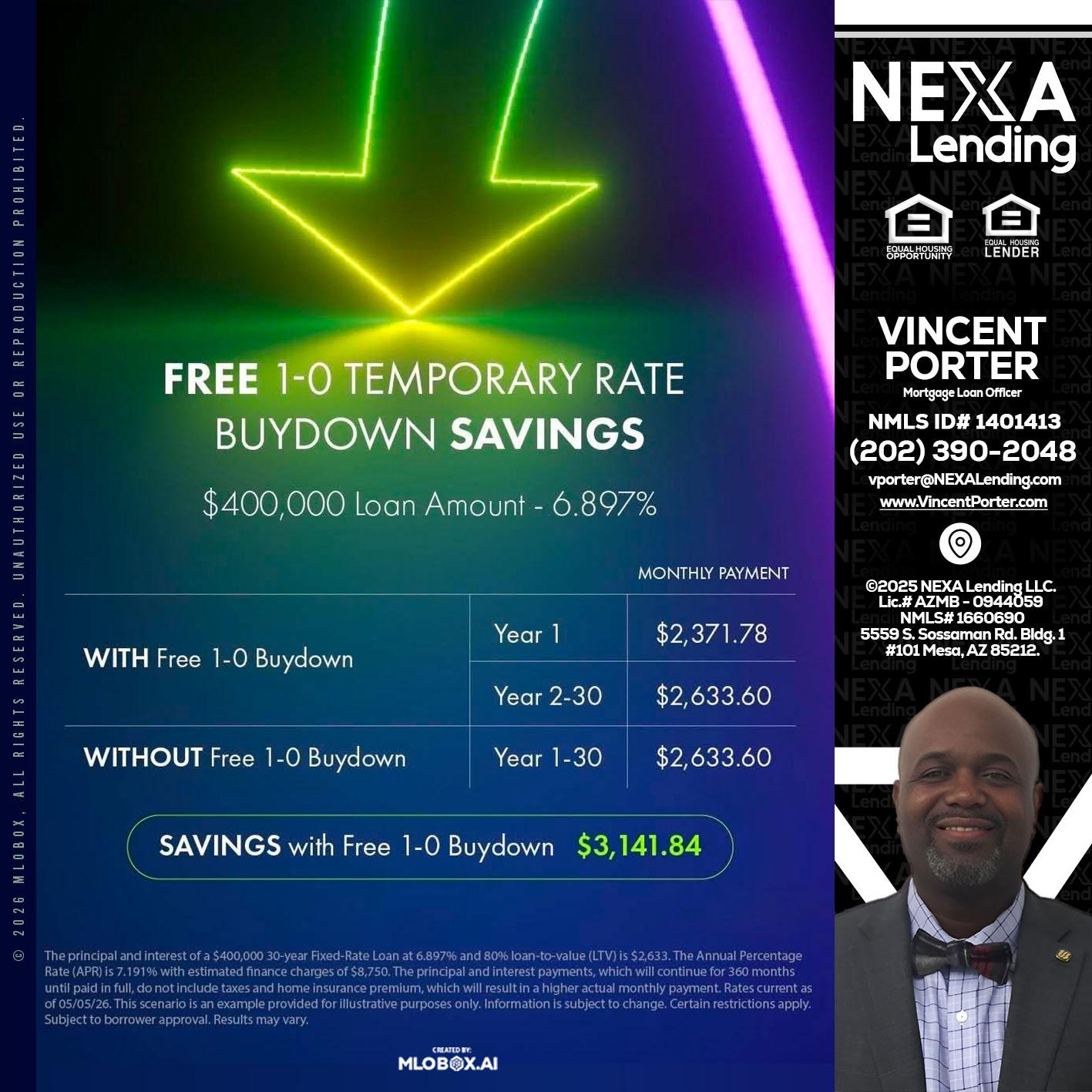 BUYDOWN - Vincent Porter -Mortgage Loan Officer
